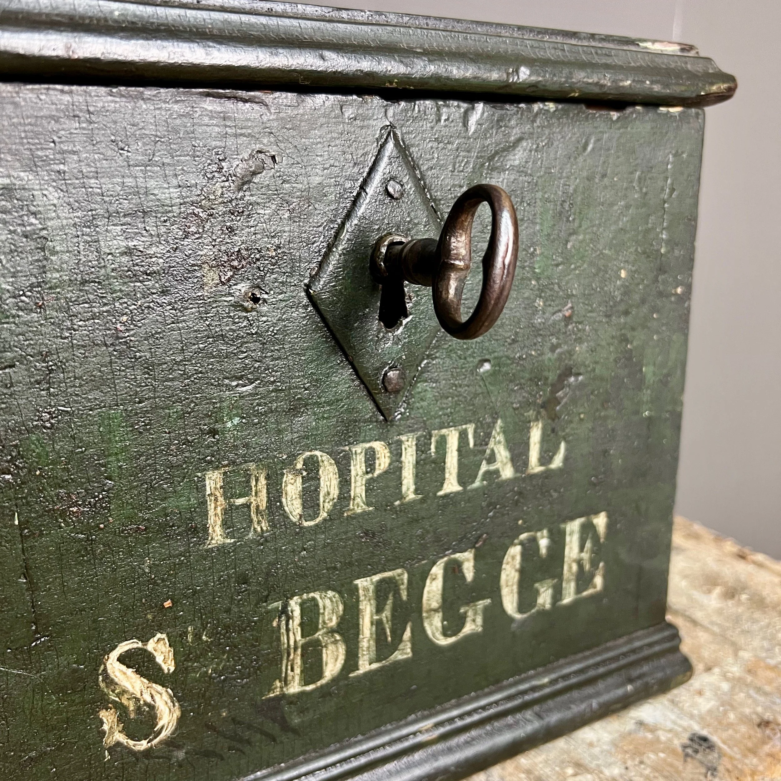 Saint Begge Hôpital Collection Box Andenne Belgian, early 19th Century