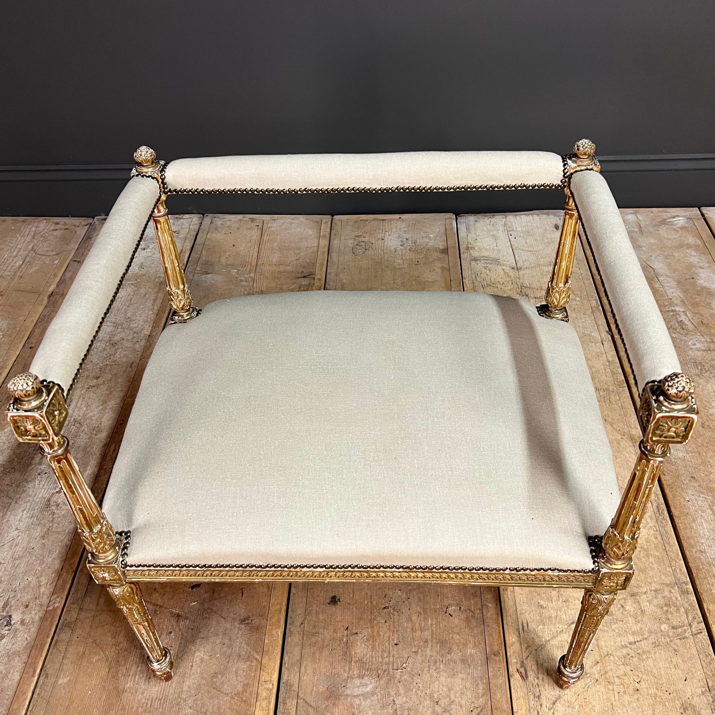 French 19th Century Piano Chair or Window Seat