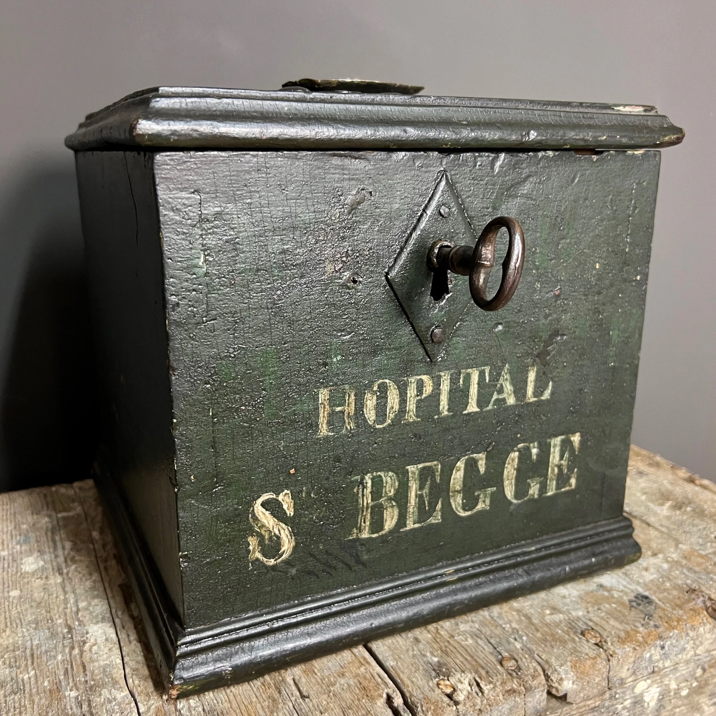 Saint Begge Hôpital Collection Box Andenne Belgian, early 19th Century