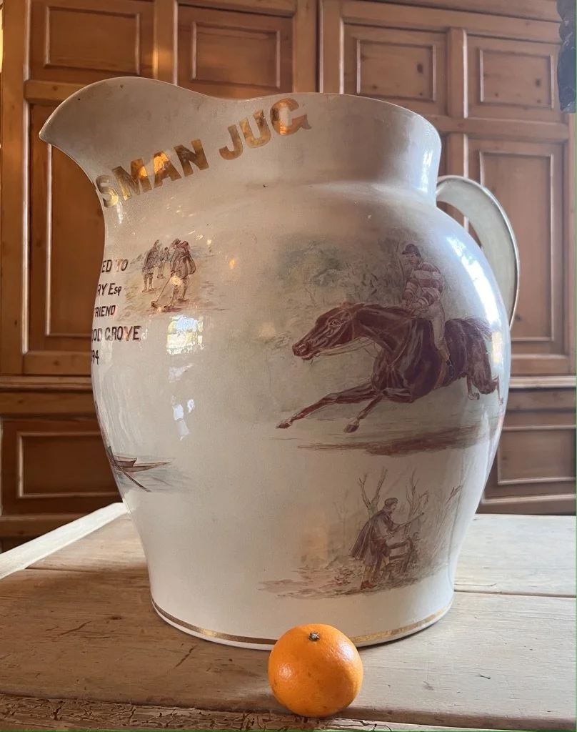 A fine and very impressive antique creamware or pearlware presentation jug