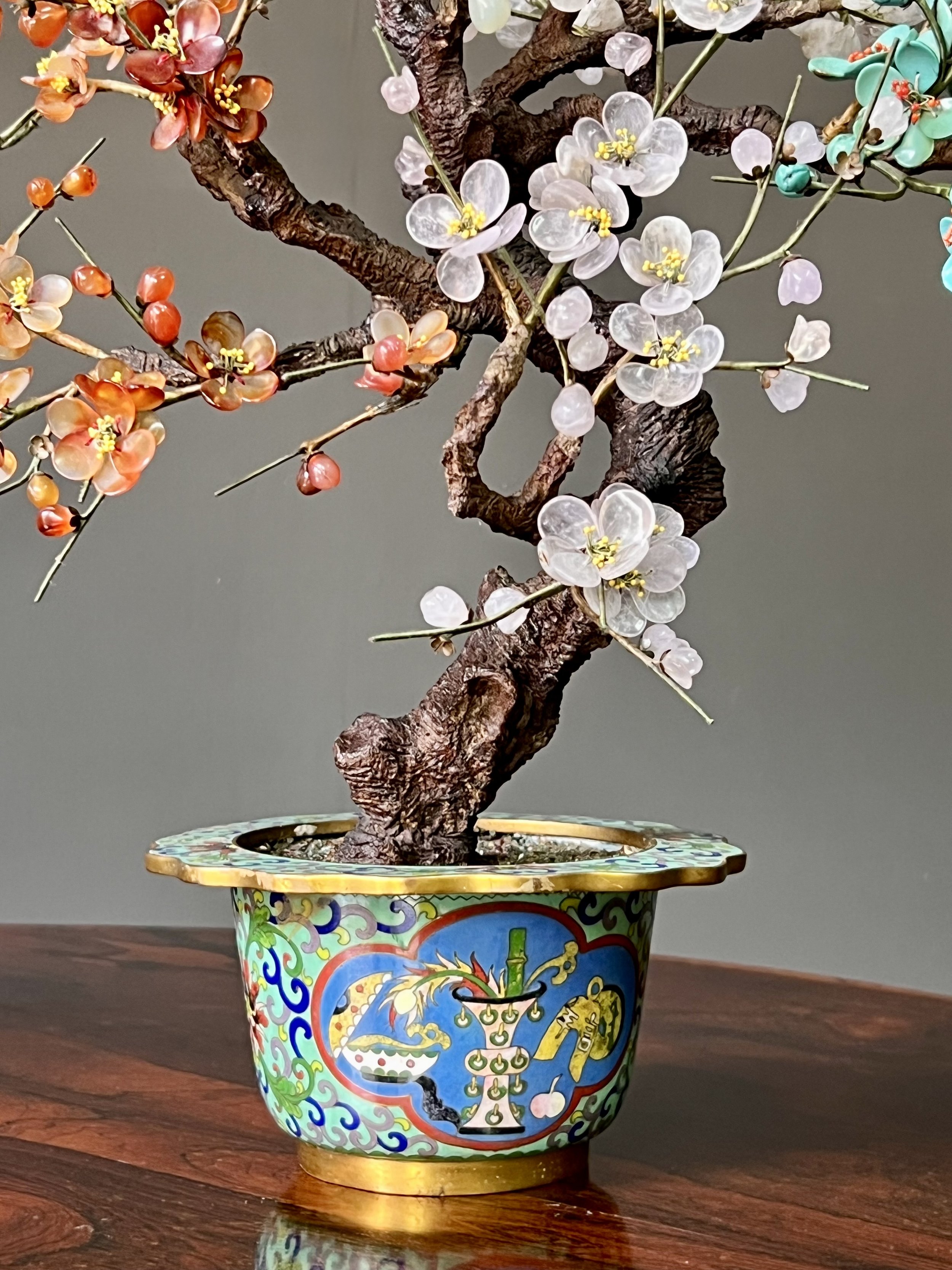 Antique Chinese Hardstone Punus Trees