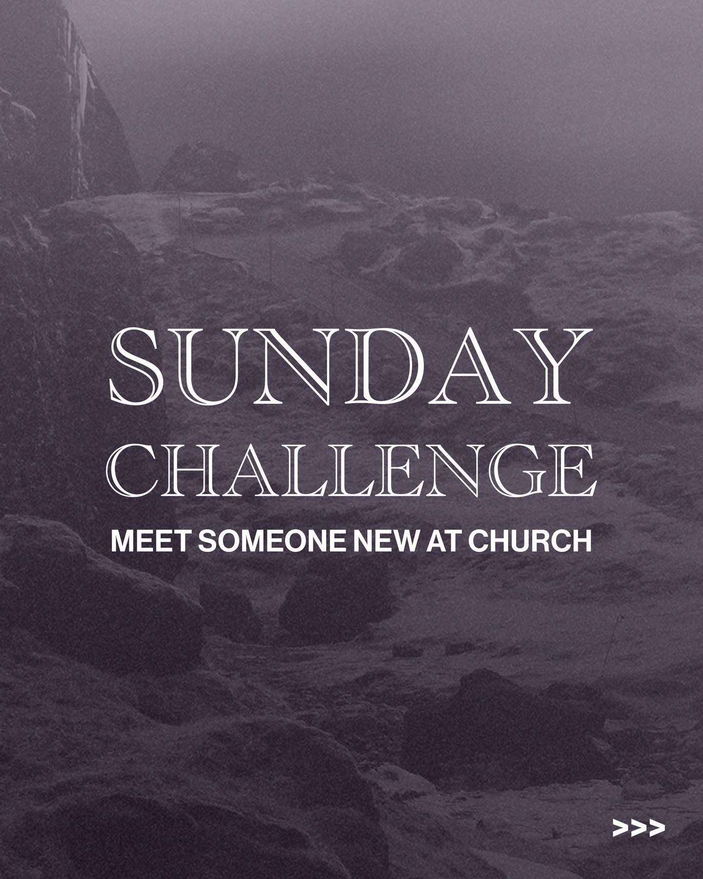 We want to challenge you to get out of your comfort zone and meet someone new at church this weekend! Here are some ways to start a conversation!
