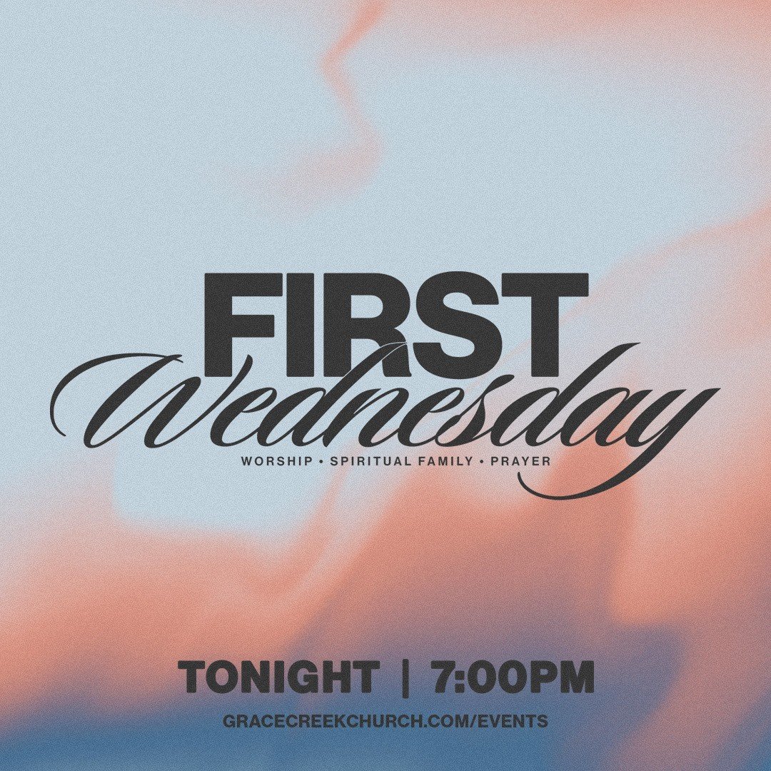 Join us tonight at 7PM for First Wednesday. You and your family won't want to miss it! Childcare is provided.