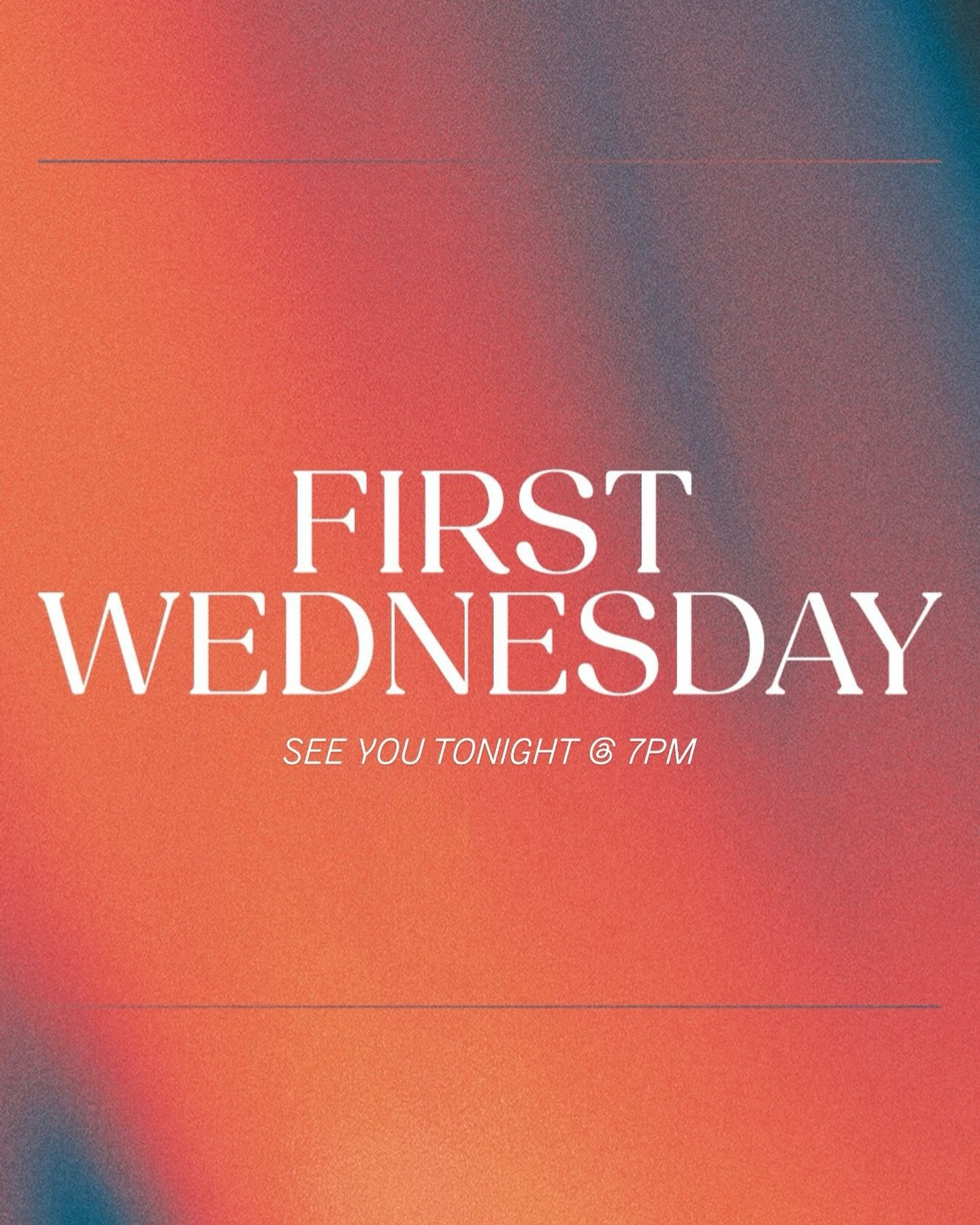 Join us tonight at 7:00pm for our First Wednesday service! You won&rsquo;t want to miss it. Come early and grab a coffee from our Caf&eacute;! We&rsquo;ll see you soon.