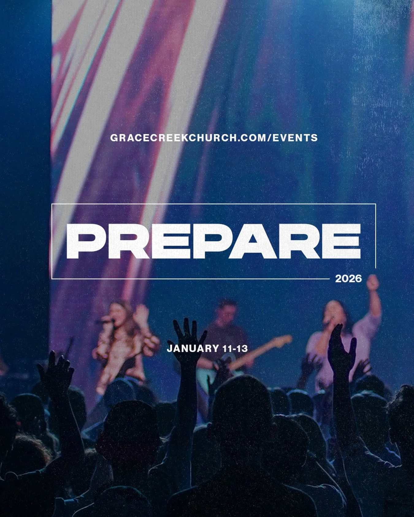 Mark your calendars! 🗓️ 
Prepare 2026 is right around the corner! This three day event is designed for us to hear God, worship Him, and encounter His presence through prayer and fasting. To learn more, visit gracecreekchurch.com/prepare.