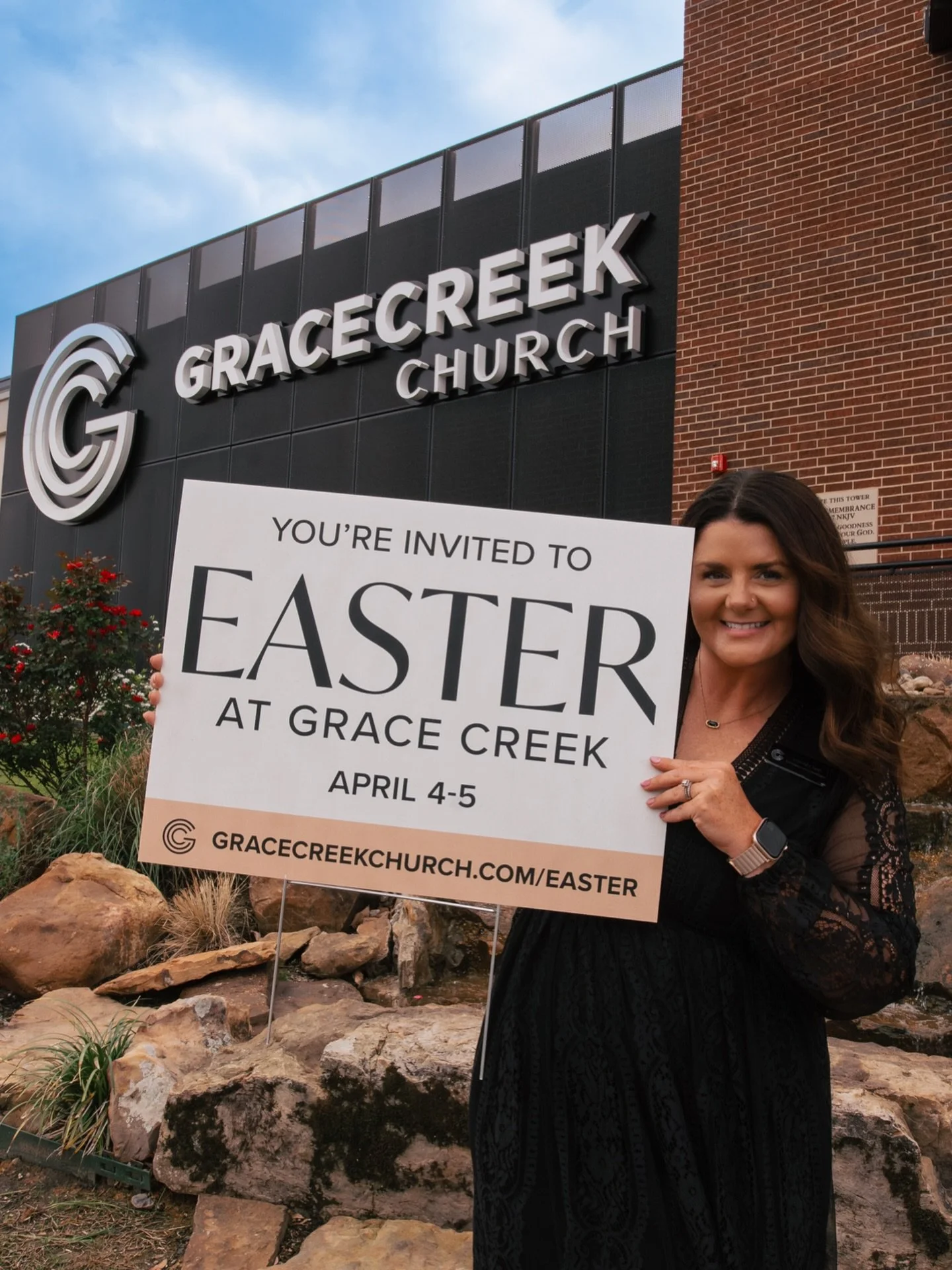 Get ready for Easter at Grace Creek Church! Pick up your Easter yard sign before they're all gone!
