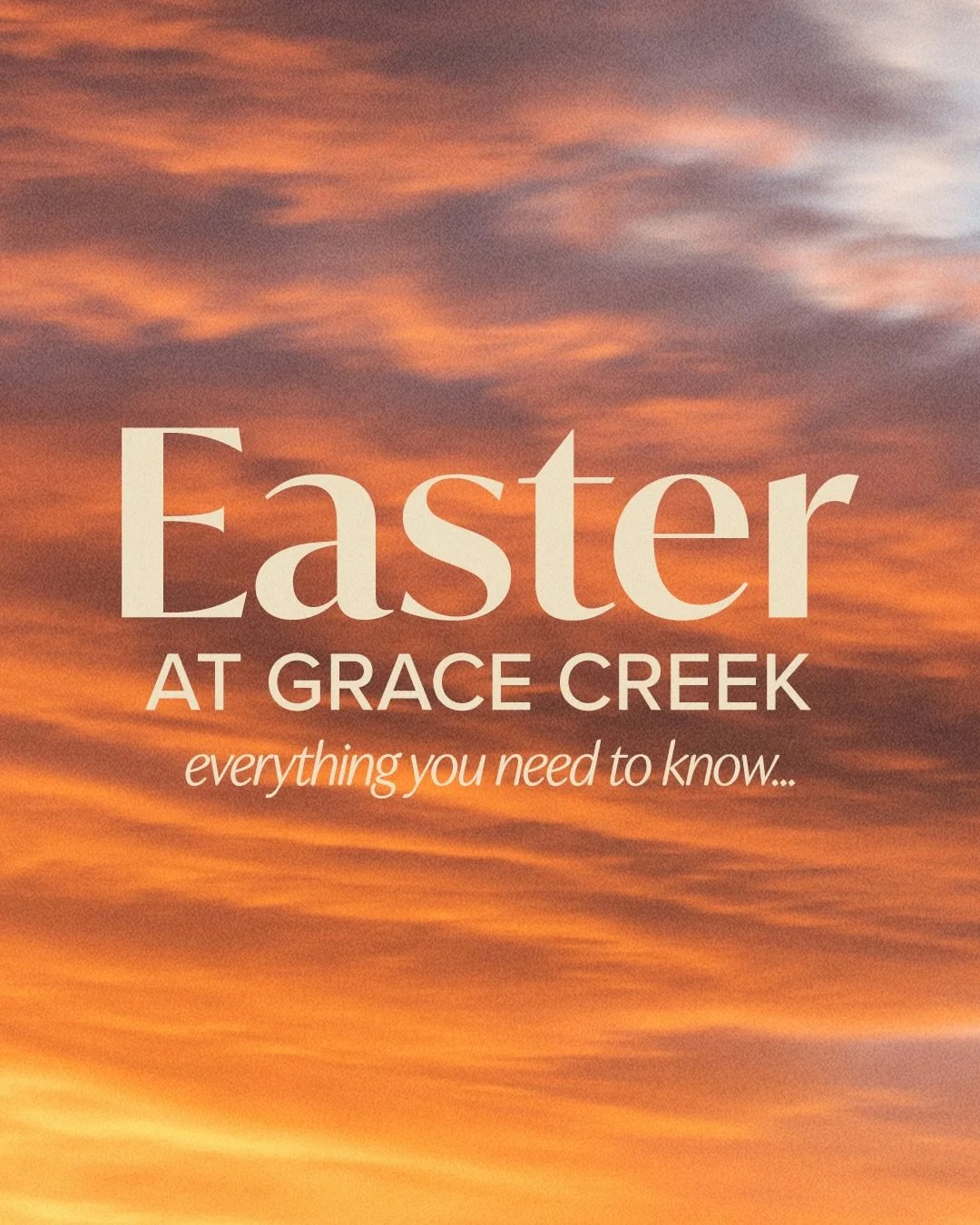 Have questions about Easter services? Swipe through for answers to a few of our most asked questions, or send us a DM and we'll be happy to help you! 🙌
