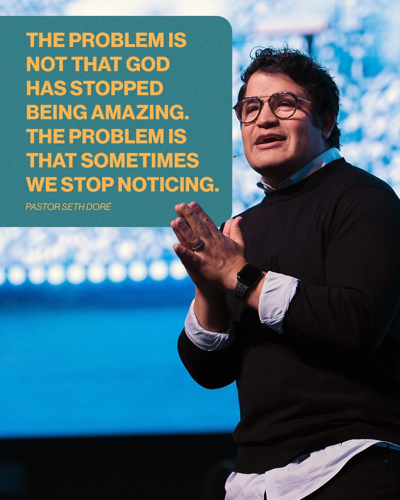 When you lose your awe and wonder for God, you begin to treat holy things casually. And over time, the very things that once stirred your heart no longer move you.

Thank you, Pastor Seth, for bringing such a powerful Word this morning! Our hearts ha