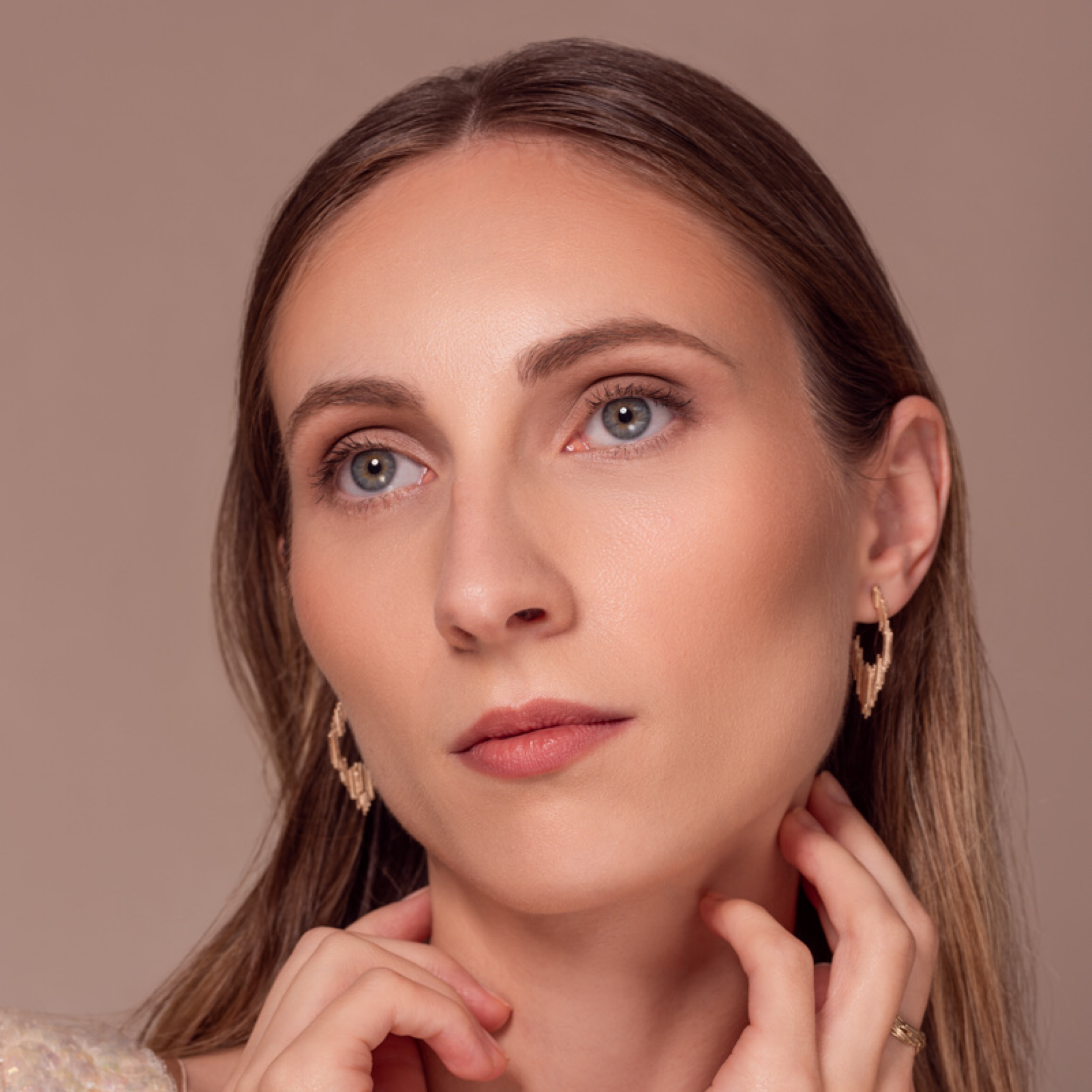 Kosméo Midi Earrings, Gold