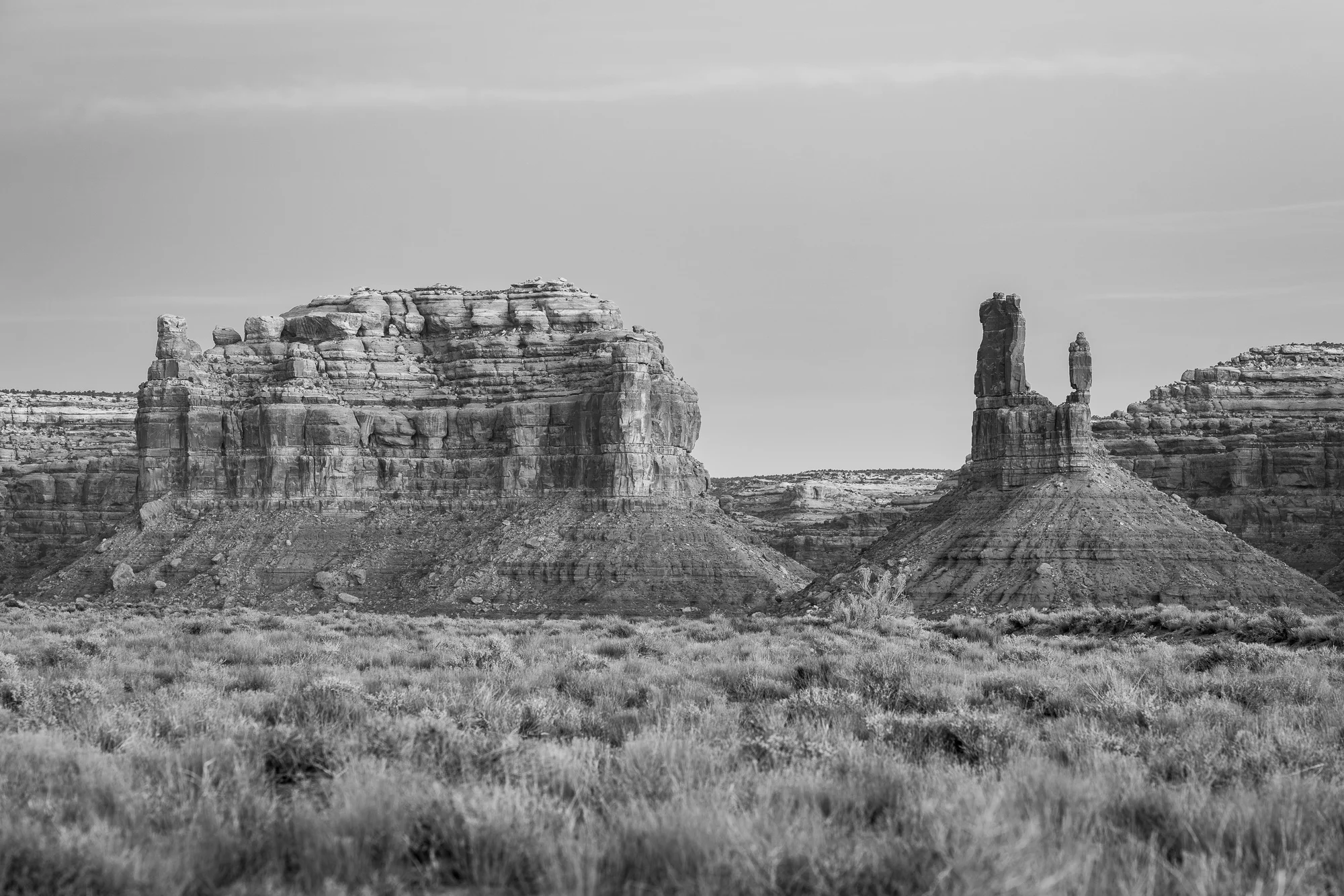 bears ears buttes - black and white, no filter. not really a very interesting image at this point.