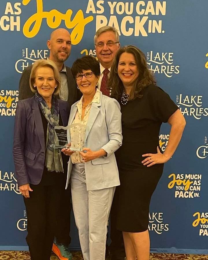 Our CEO &amp; President Sara Judson and The Community Foundation were honored with the Shelley Johnson Tourism Leadership Award at the annual Visit Lake Charles ROSE Awards Banquet. 

The Foundation was recognized for our facilitation of the Just Ima