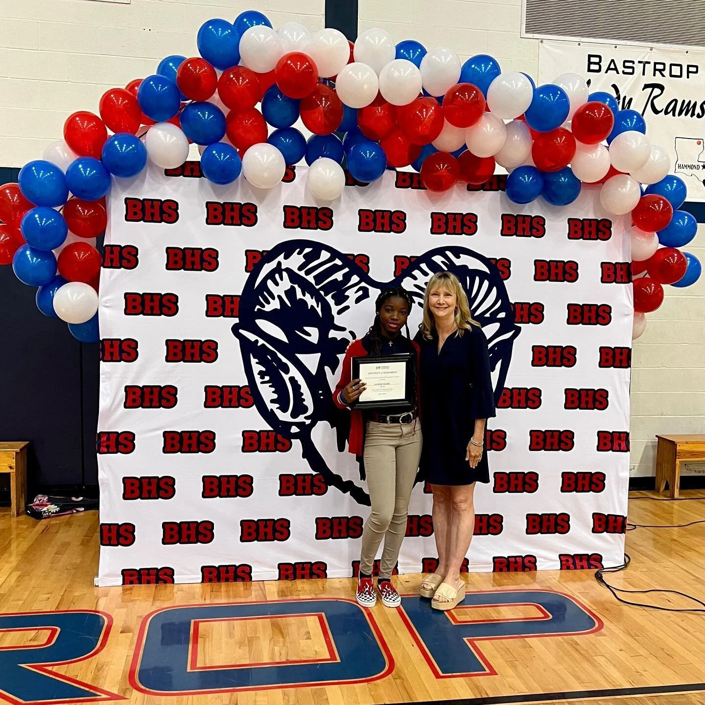 The Cherry Ridge Friends Scholarship Fund in honor of Kim Armitage and Cindy Williams presented its first scholarship award to Ja-Mya Young on Thursday, May 11, 2023.

Ja-Mya plans to attend the University of Louisiana at Monroe majoring in Pre-Nursi