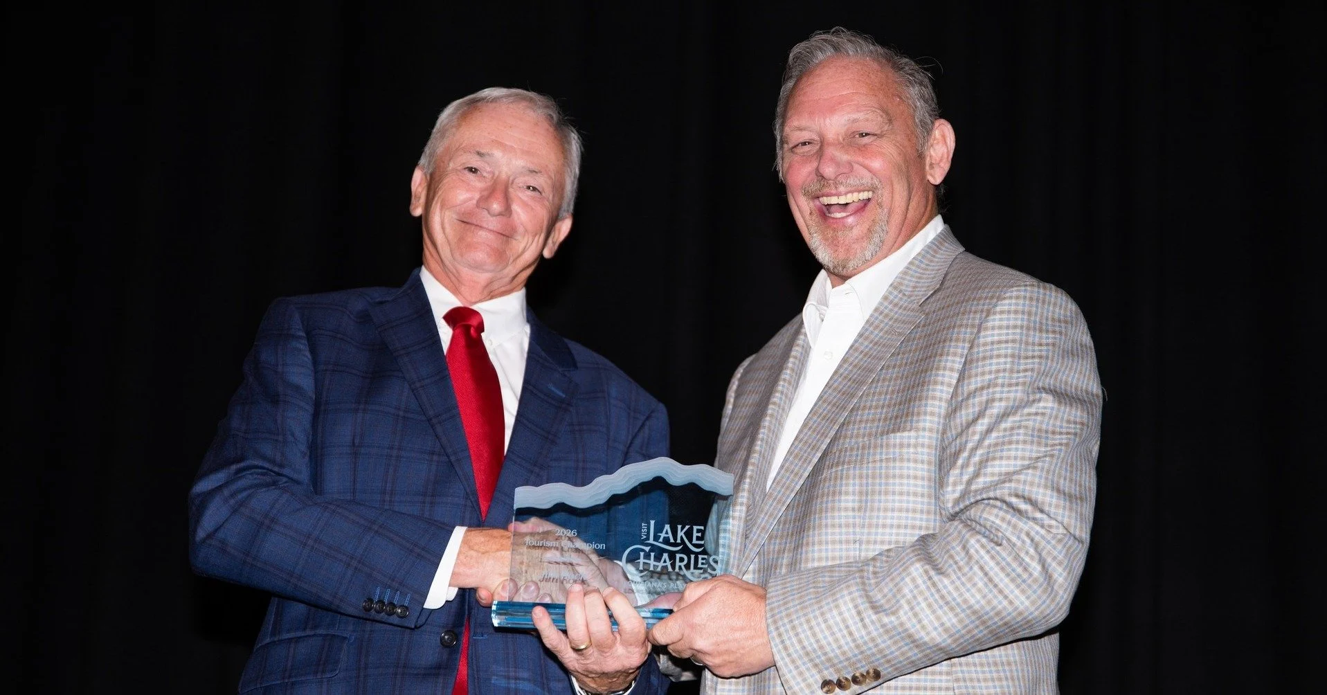 Please join us in congratulating our Past Board Chair, Jim Rock, on receiving the Tourism Champion Award at the Visit Lake Charles ROSE Awards🌹

Jim was recognized for his impactful work with the Just Imagine SWLA 50-Year Resilience Master Plan for 