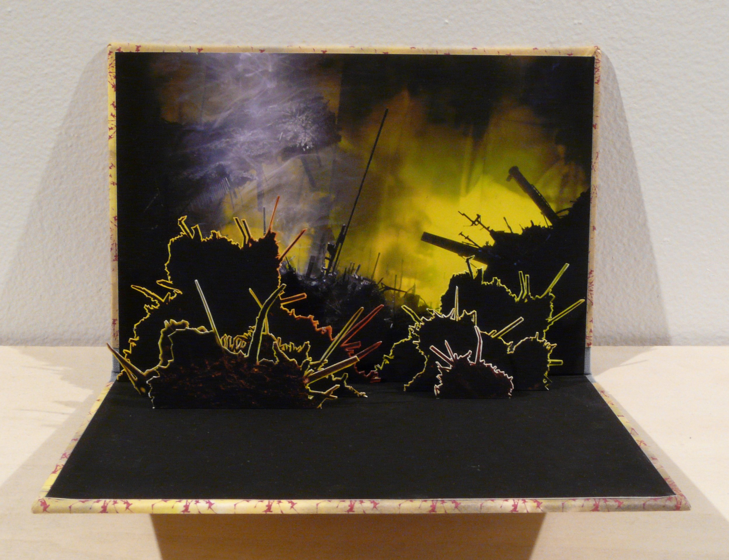  Pop-up landscape with inkjet, silkscreen and acrylic. 2007 