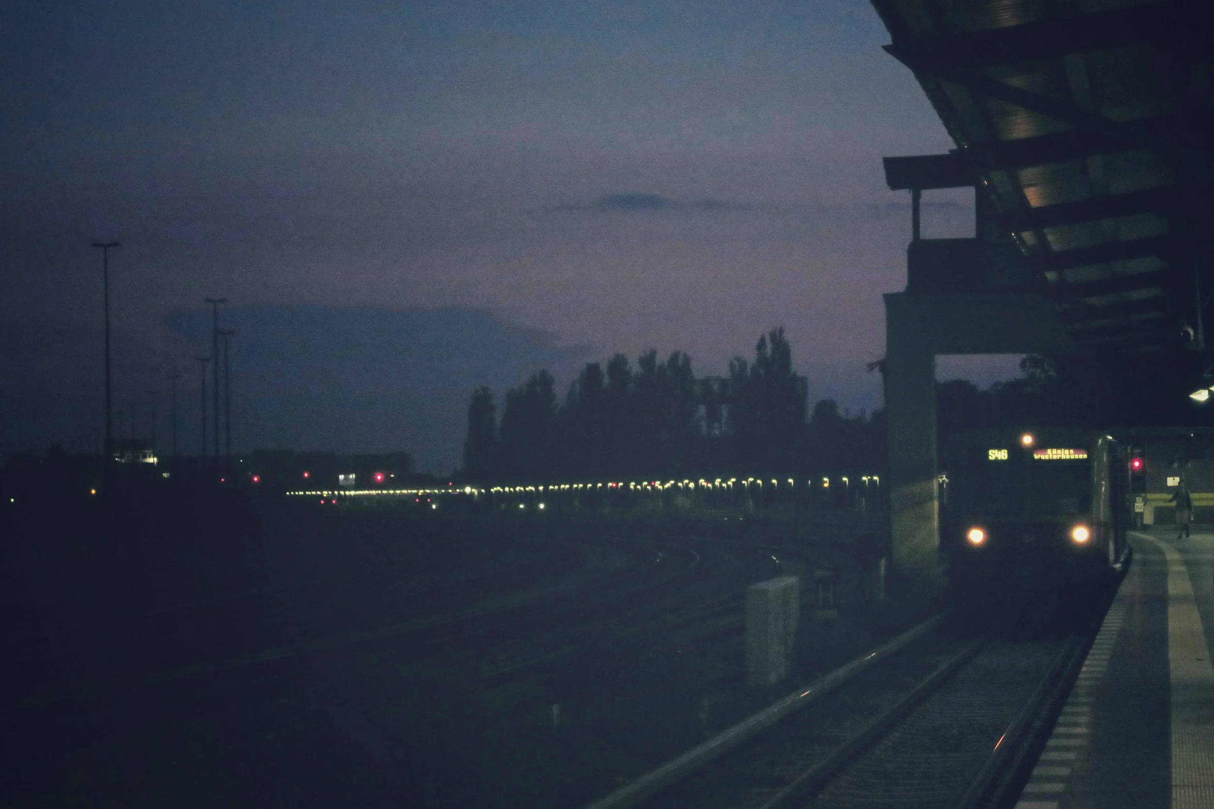 Ring Bahn riding into the night