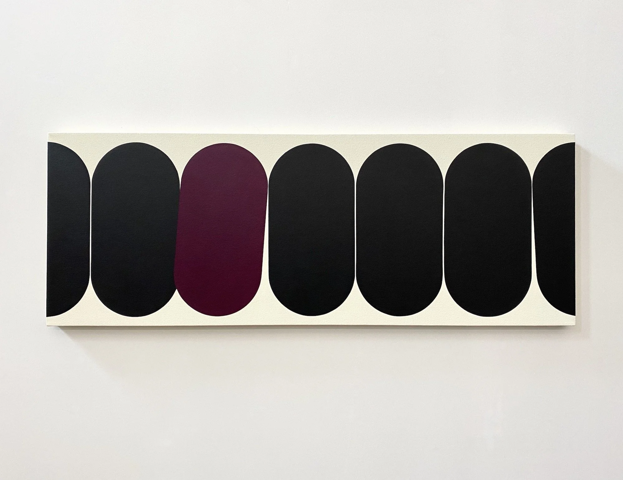   Eq.020 , 2022, Acrylic on canvas, 16 x 44 x 1.25 inches 