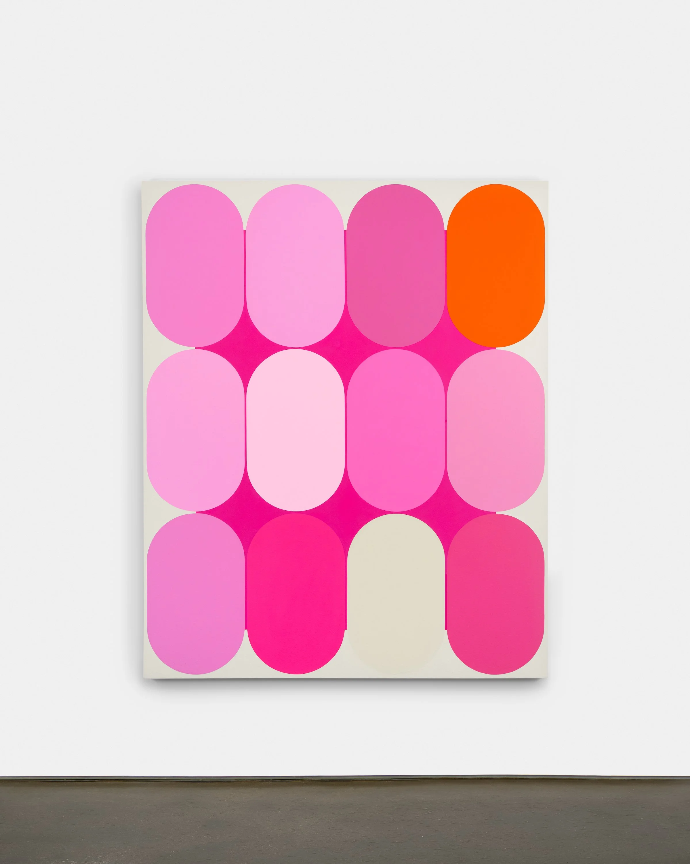   Eq.043 , 2023, Acrylic on canvas, 66 x 54 x 1.25 inches 