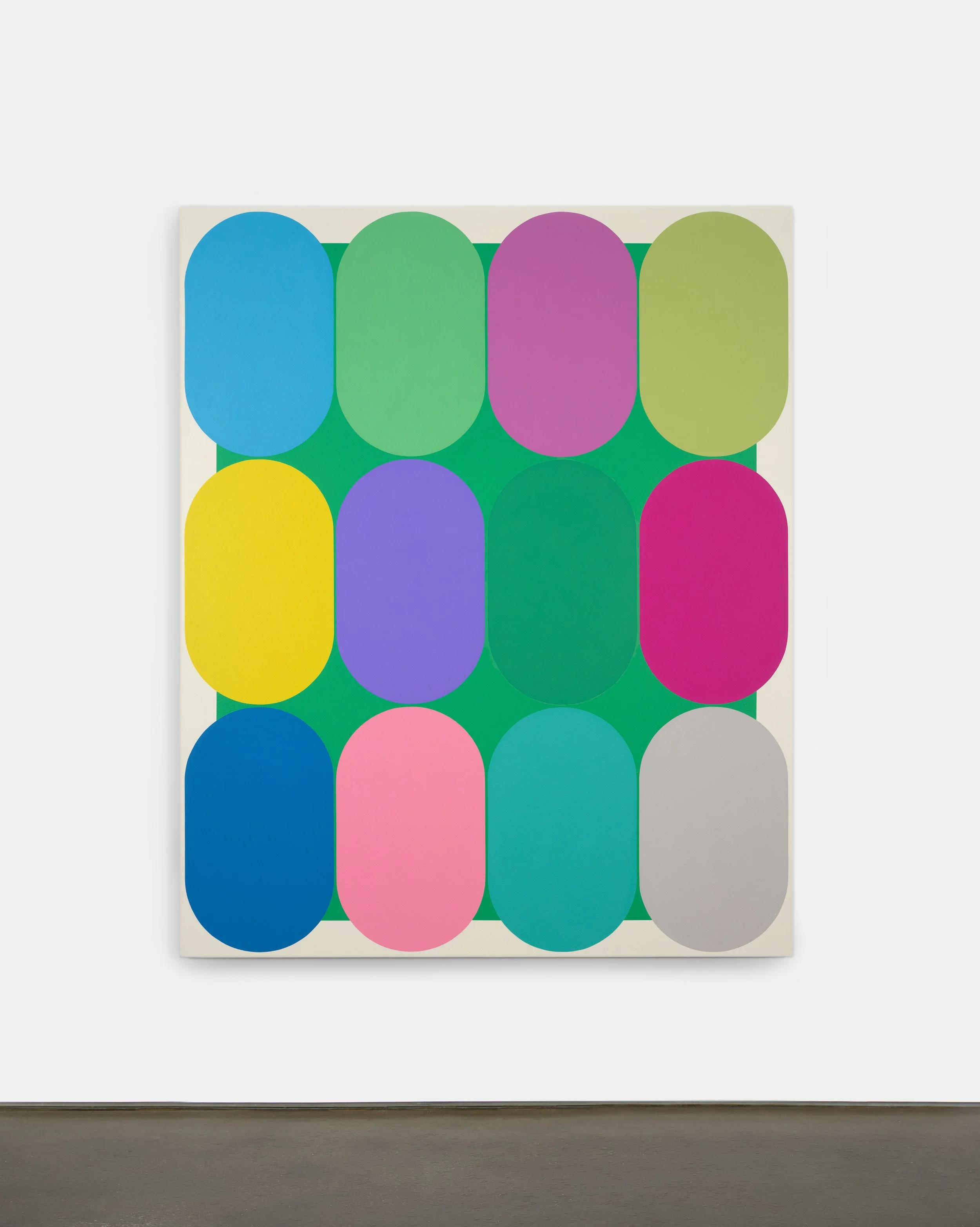   Eq.061 , 2024, Acrylic on canvas, 66 x 54 x 1.25 inches 