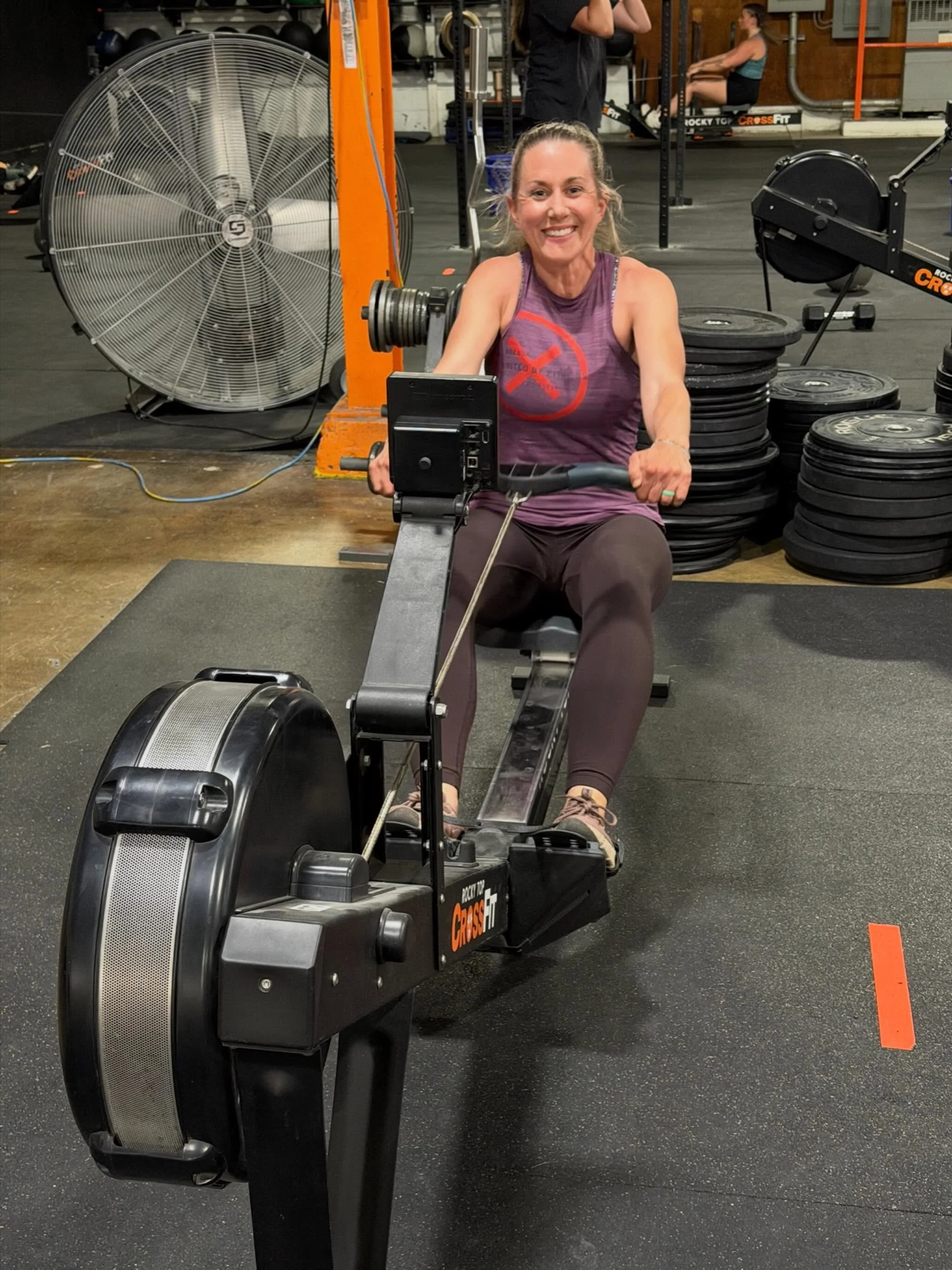 Laura Stiffler is your May Athlete of the Month! Laura and her husband Walter are long time members here at Rocky Top CrossFit who exemplify consistency. Laura can be found at the gym any hour of the day as she makes time for her fitness even amongst