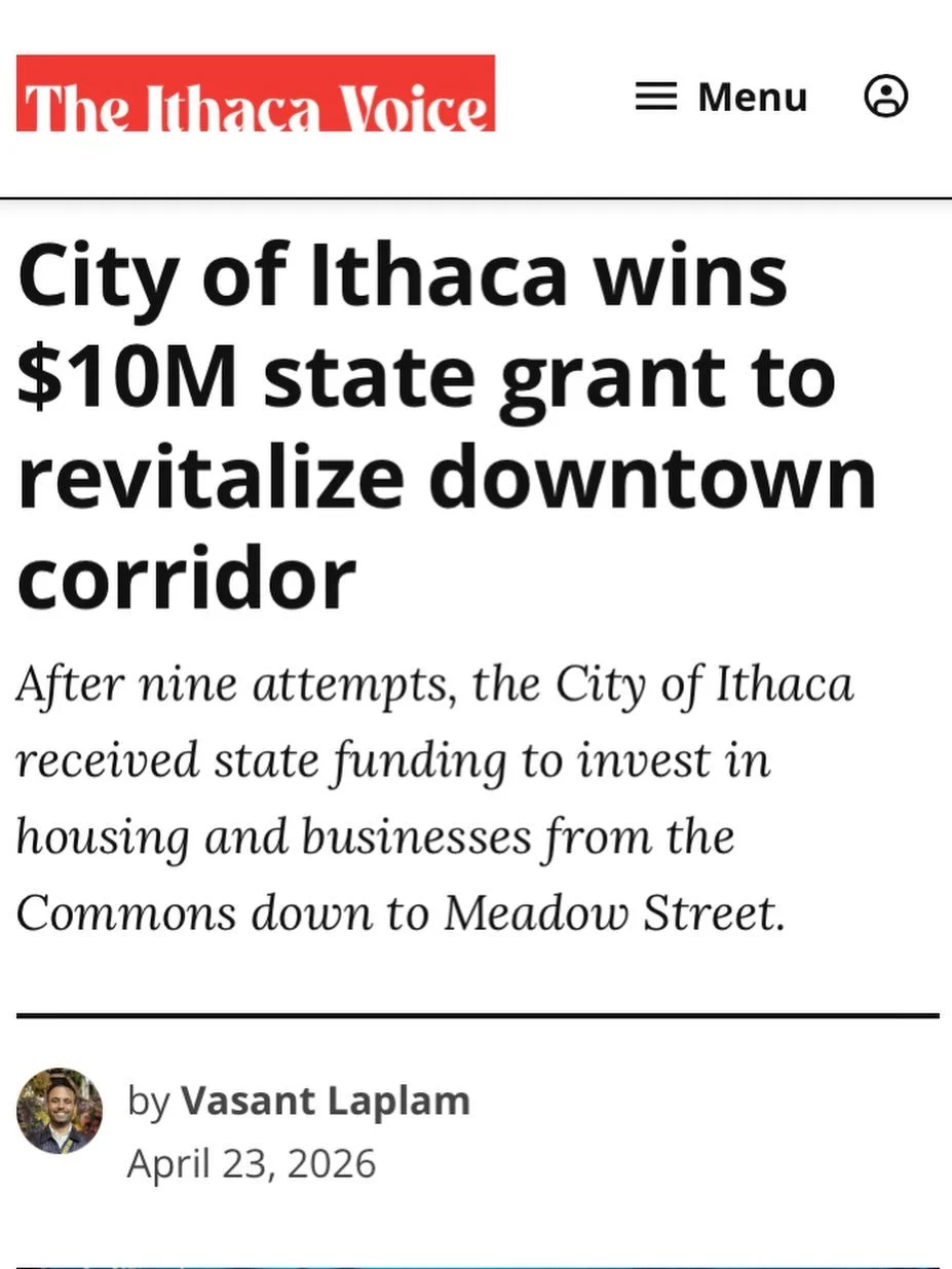 So there I was, totally underdressed in a ball cap and Knicks sweatshirt, staring down the Secretary of State for New York. But when a cool $10 mil is getting handed out to your city, you can&rsquo;t let a fashion faux pas stop you.

Check out my lat