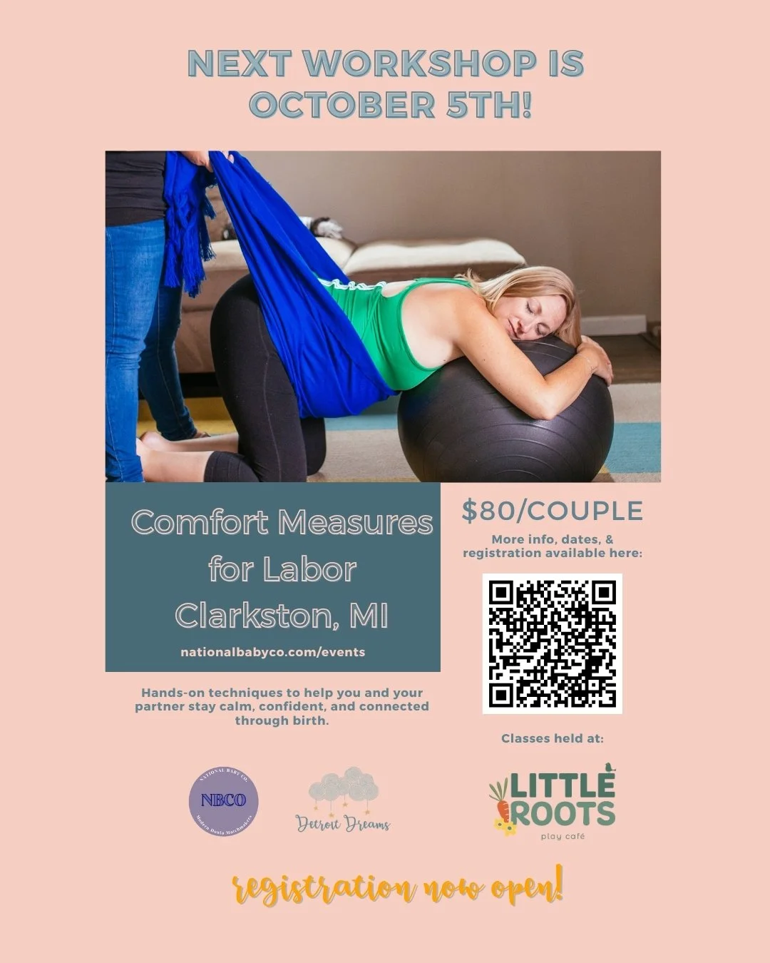 Birth Class flyer in Clarkston, MI