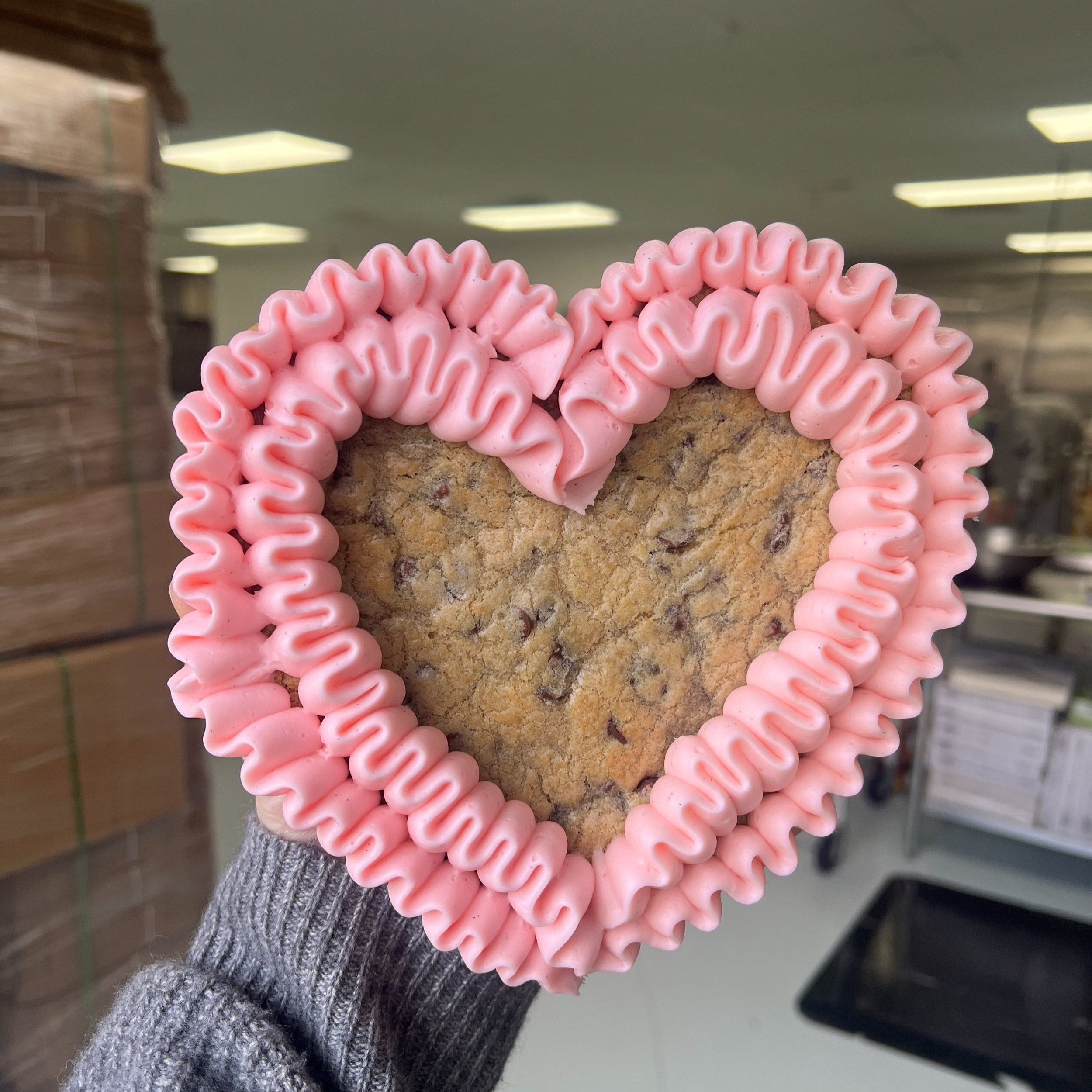 Chocolate Chip Heart Cookie Cake : Pick up Friday 2/13