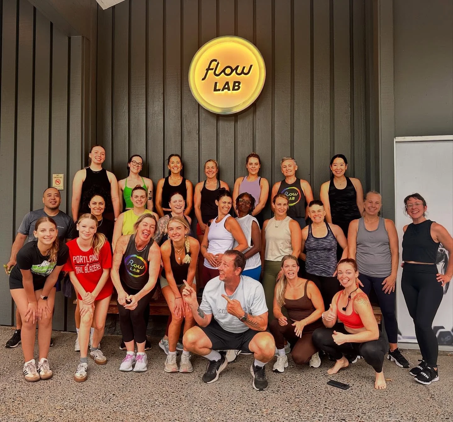 To celebrate @_lilyroller_&lsquo;s last class we turned this morning&rsquo;s HIIT into a Lily Party! She&rsquo;s off to college and going to do amazing things!🤍We love you, Lily, and can&rsquo;t wait to watch you thrive in Boulder! 
#flowlabpdx