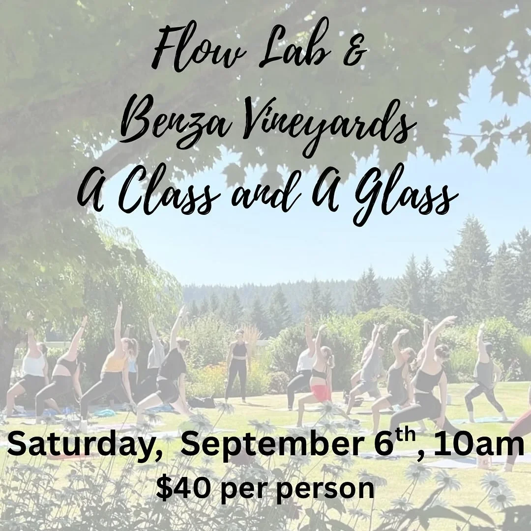 Our last vineyard class of the season! Join us for an all level flow with Meghan followed by a glass of wine. Link in bio to register! 🧘&zwj;♀️🍷