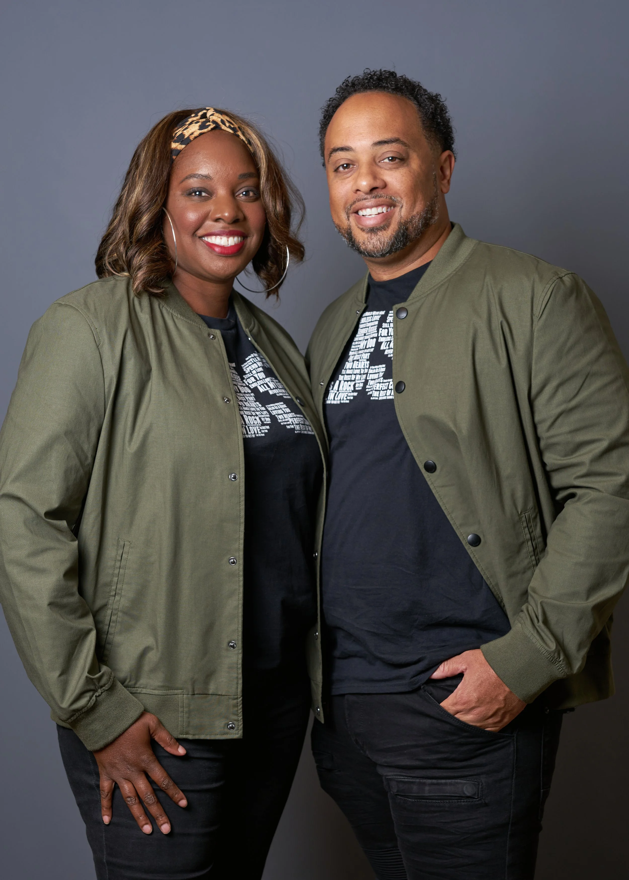 Ra'Shunda and Jason Adams, marriage coaches and licensed therapist, smiling together — The B-Side of Marriage, Houston TX