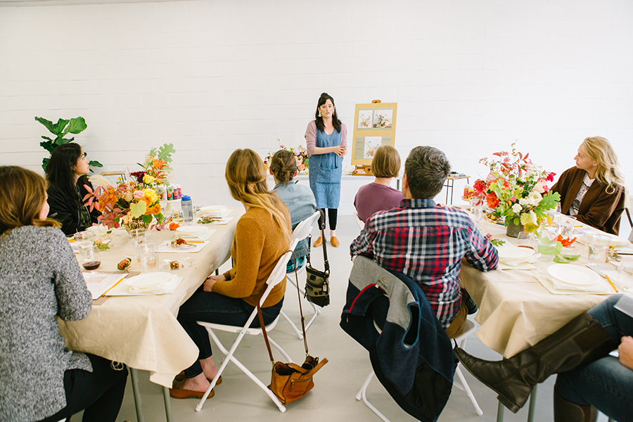 abstract painter teaching workshop in white studio in livermore ca.jpg