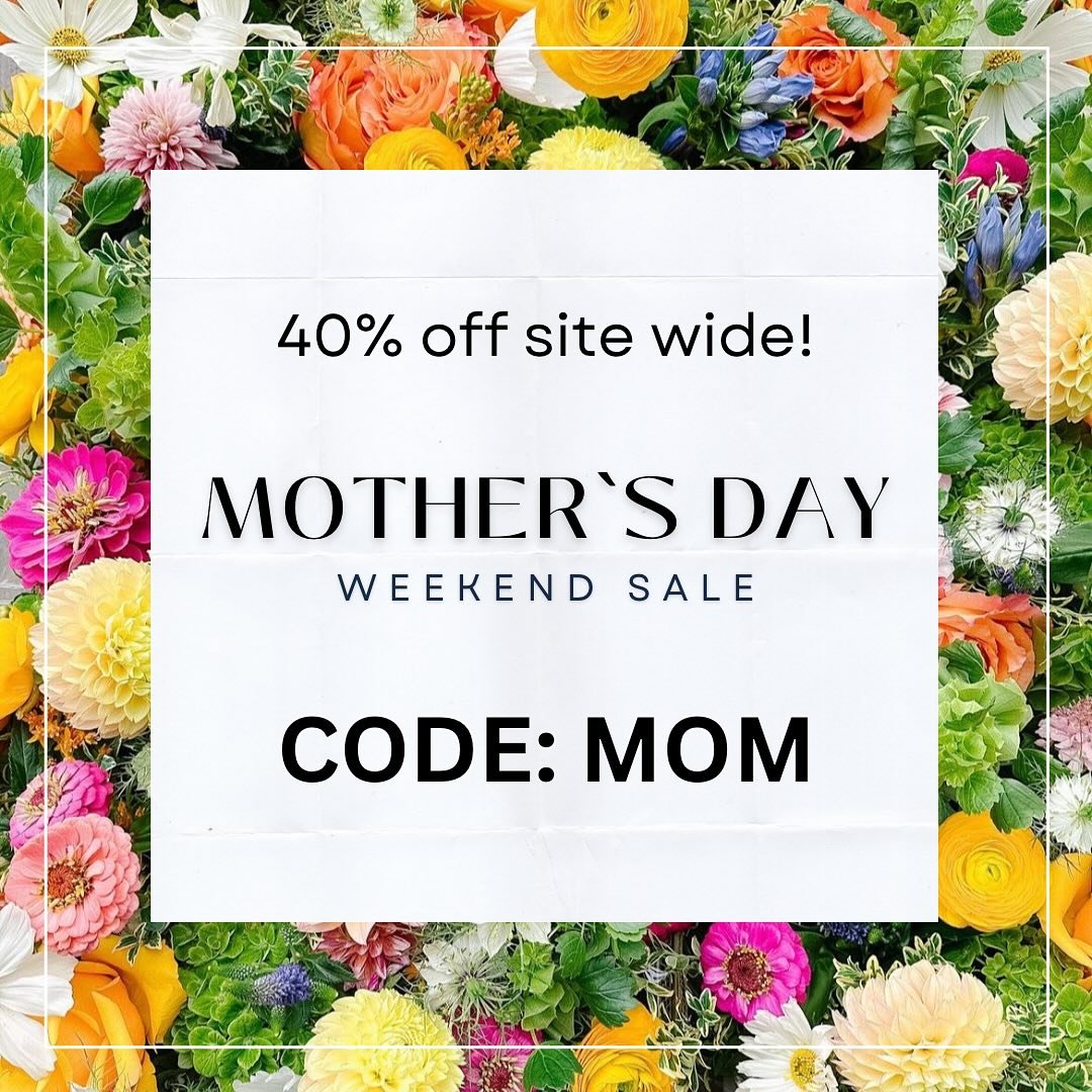 We want to celebrate all you mamas out there💐 Enjoy 40% off SITE WIDE now through until Sunday at 11:59pm MST. Use code MOM at checkout💝

🌸FREE shipping on orders over $200🌸
********Final Sale********

Background floral 📸 @blackearthfloral

#sal