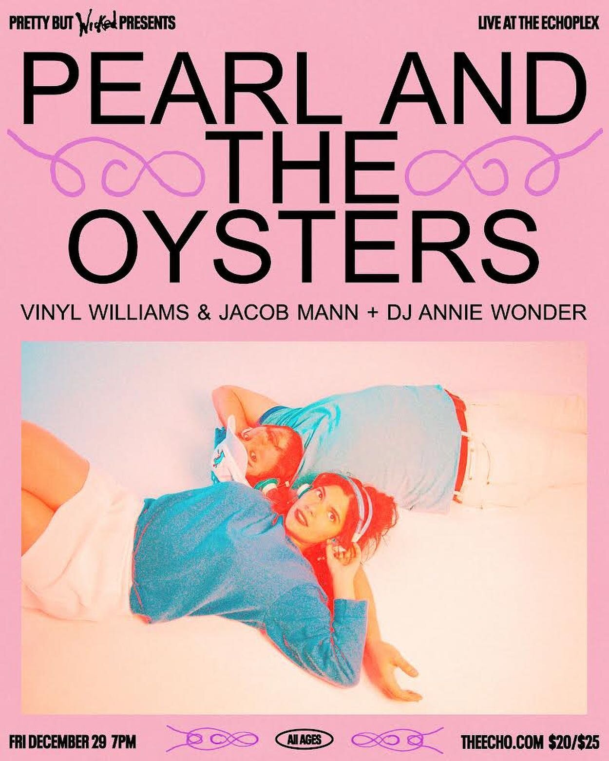 Elated to announce our last show of the year&hellip; END OF 2023 PARTY WITH @pearlandtheoystersband !! At the Echoplex 🍾

Tickets available now ⭐️⭐️ Link in Bio 
All Ages &bull; $20 presale 

Support from @vinylwilliams @jacobmannmusic and DJ @annie