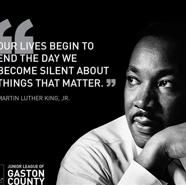 Today we honor the legacy of Dr. Martin Luther King Jr and reflect on his life that continues to inspire generations of people. Happy Martin Luther King Jr Day from Junior League of Gaston County!
