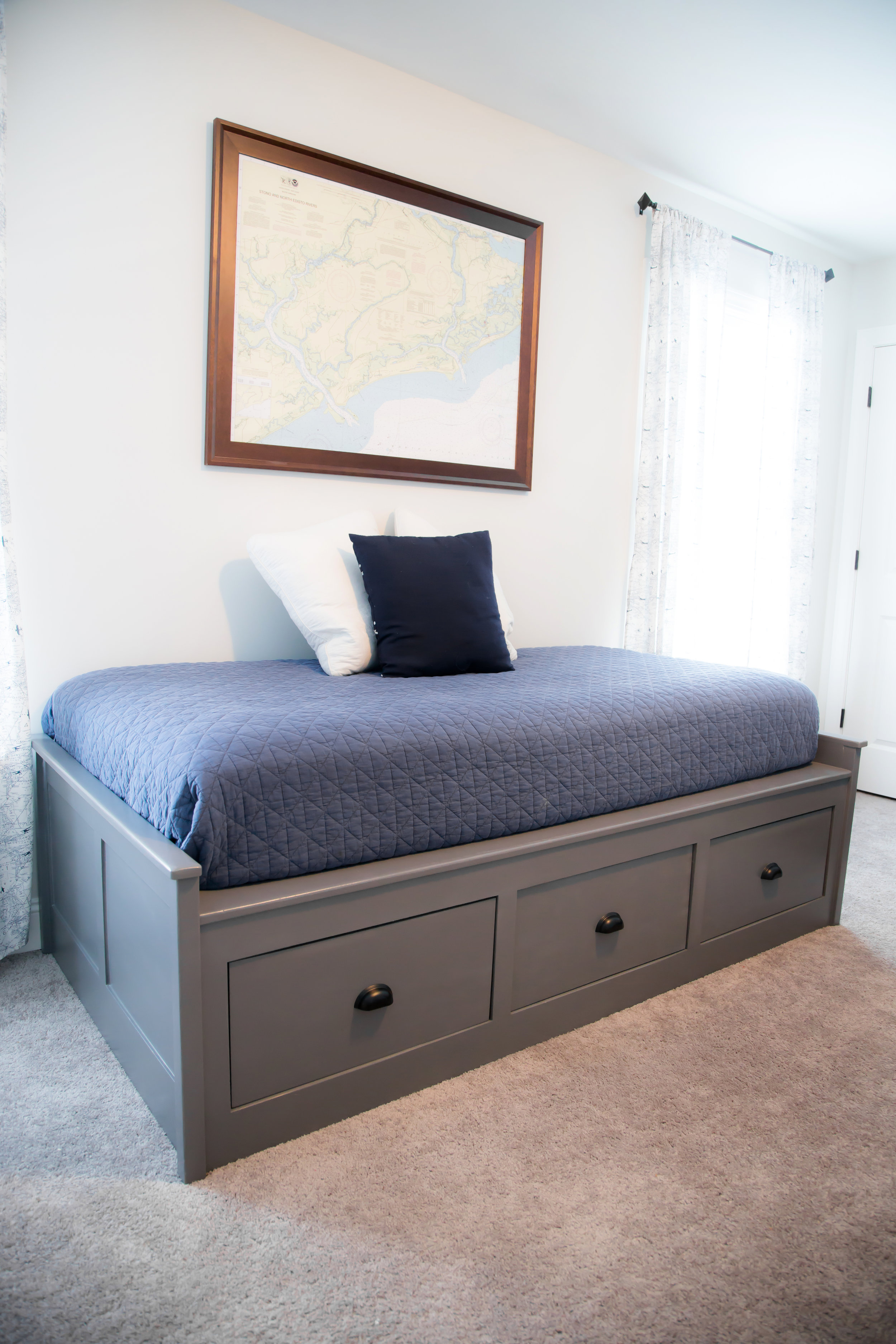 Gray Day Bed with Storage
