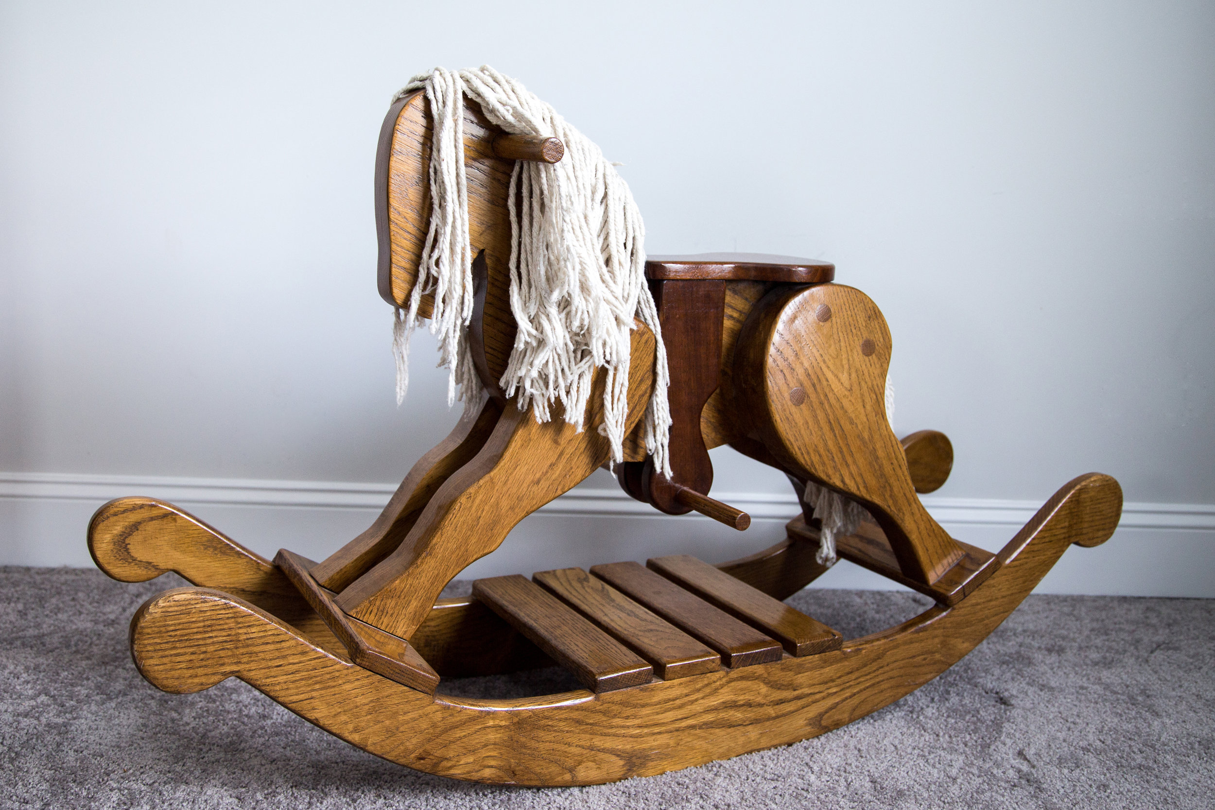 Oak Rocking Horse