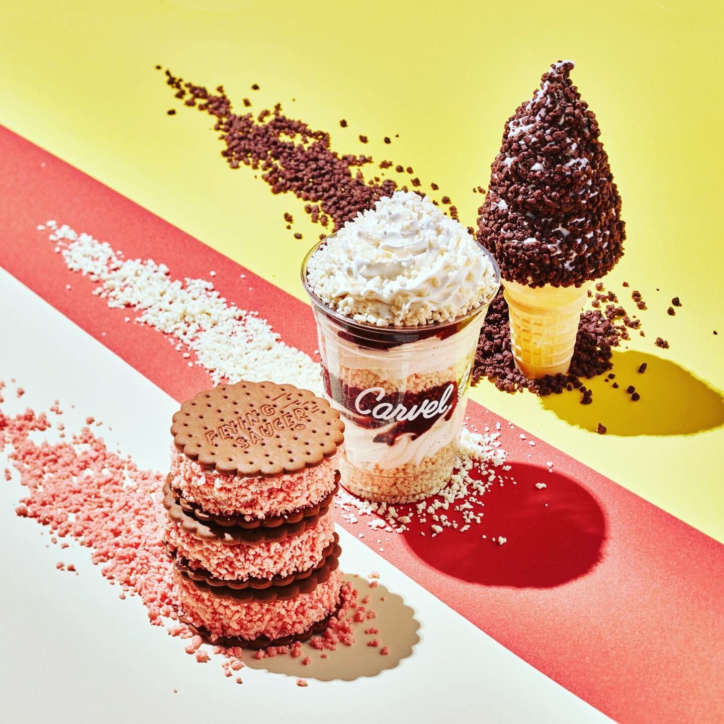 The road to happiness is paved in crunchies. We love working with our ice cream clients! #atlantafoodphotographer #hardshadows #icecream #yummy