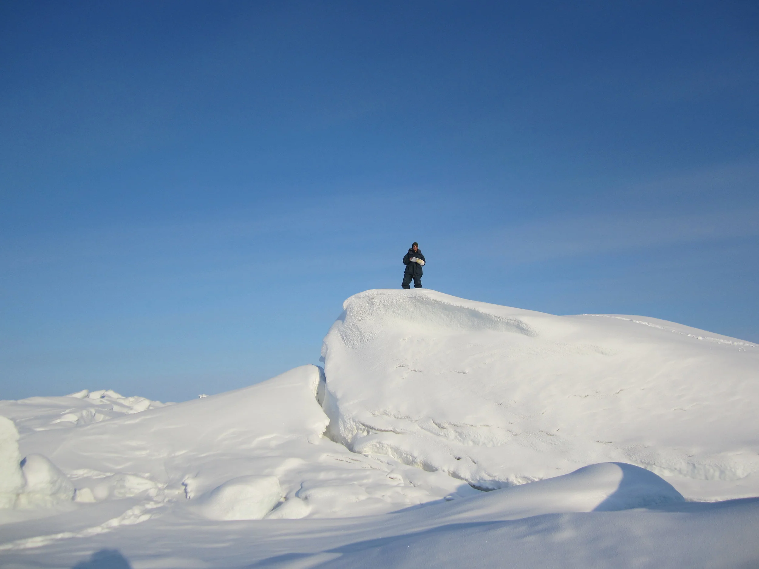 Drawing On An Iceberg On The Arctic Ocean (April 21, 2012)