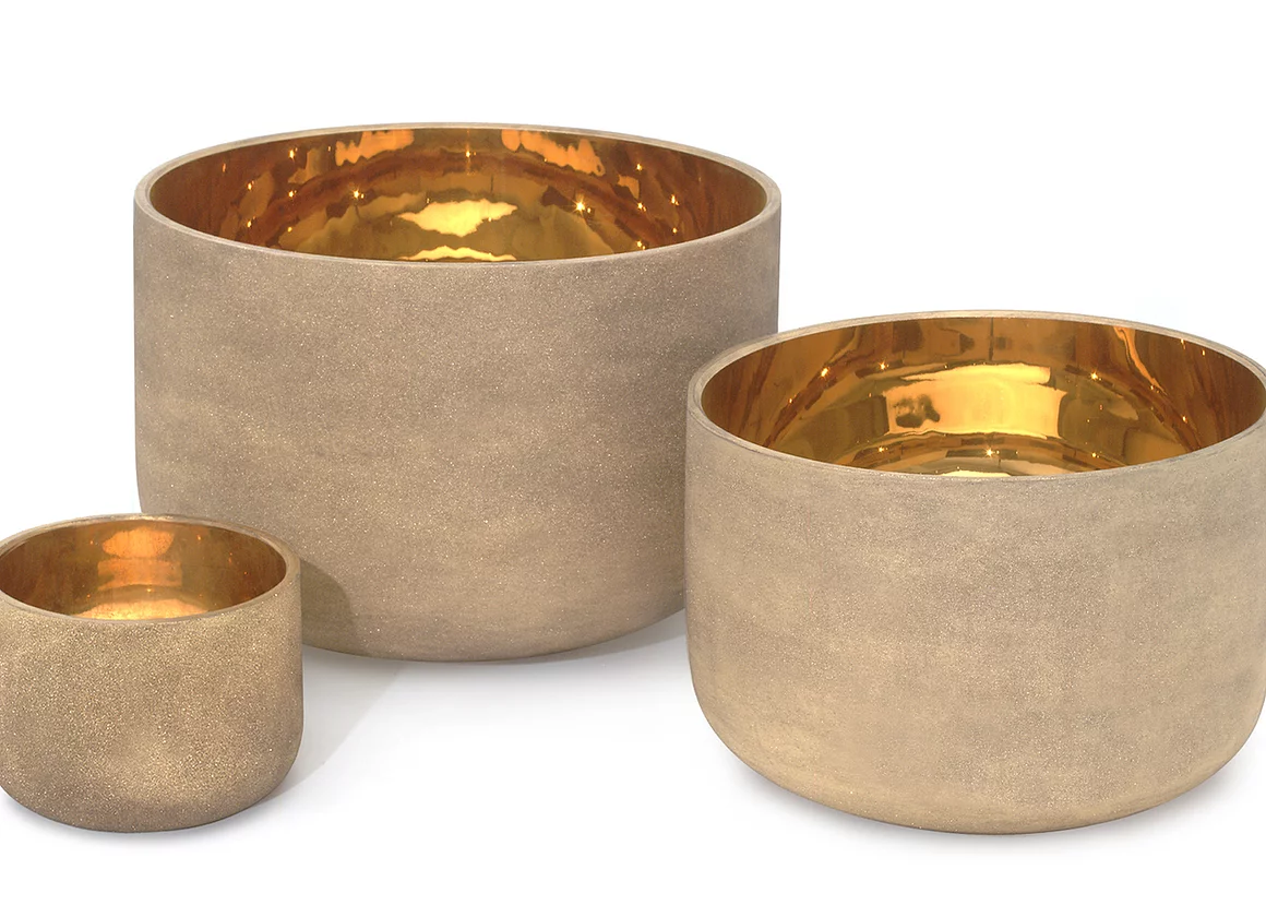 Solid Gold Alchemy Crystal Singing Bowl - G31Divine AbundanceA softly gleaming, elegant classic bowl infused with 24-K Gold, the energy of royalty, success and soul expansion. Its mirrored interior reflects a magical "master of illusion" golden hologram, a visual doorway into crystalline consciousness that creates a golden sound temple in any setting. The Solid Gold Classic Bowl holds all master conductor frequencies for sonic reconnective patterning, molecularly energizing the body and enriching life experiences –a conscious sonic walk in Light.