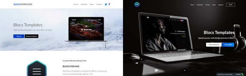 Blocs Templates website has changed dramatically over the years.
