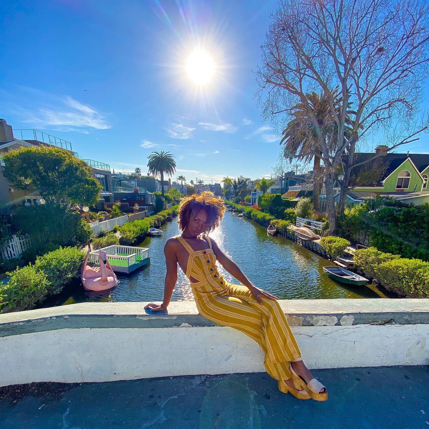 Umm, look at this view!

A couple weeks ago, I got a hotel right next to the Venice Canals just so I could take my morning walks here. 
It&rsquo;s beautiful, its quiet and a Los Angeles staple.
I love this city!