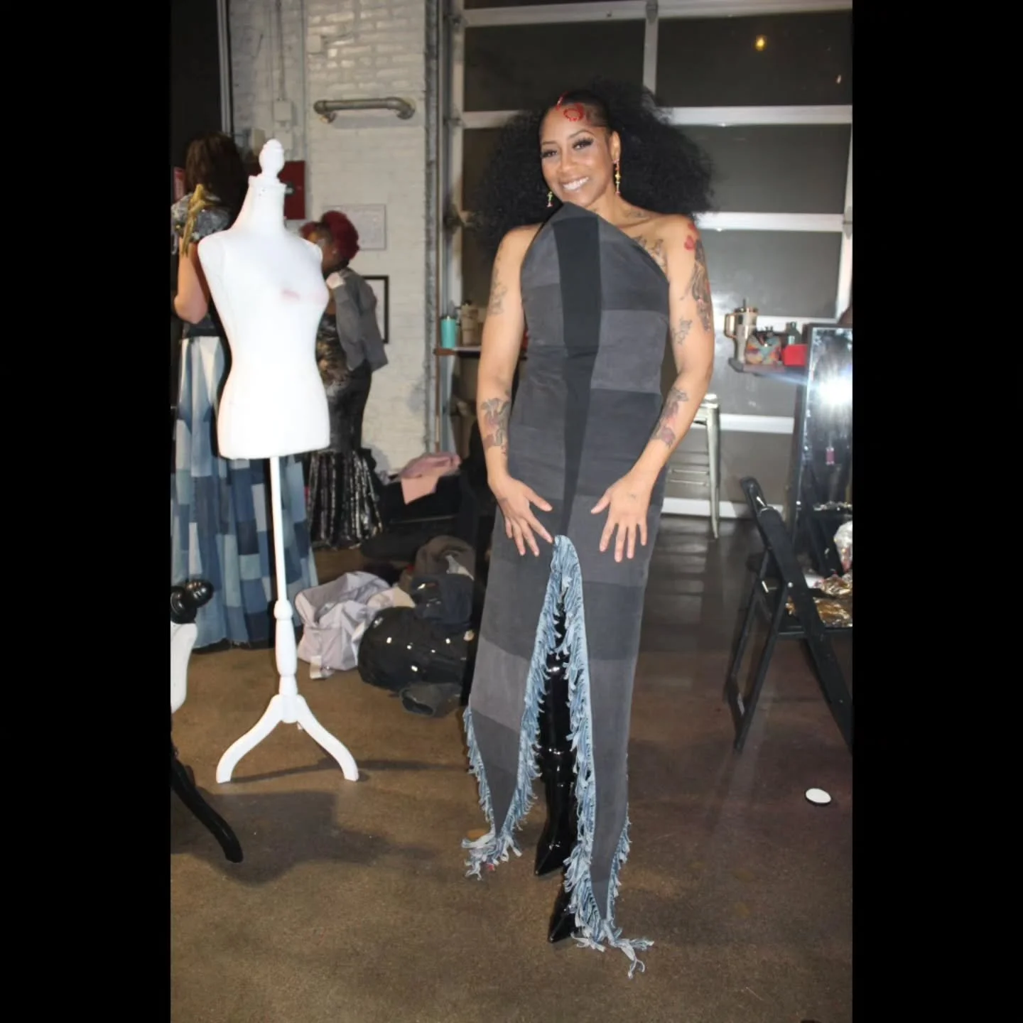 Officially ready for the runway at the Red Ball Fashion Show 2025. BTS from this past December's show.
.
Our Production Team ✨ @nightoneproductions @christopher.lafleur.arts @coloradohealthnetwork 
.
Photographer: Marlene
@poshtographyfashionarts
@ma