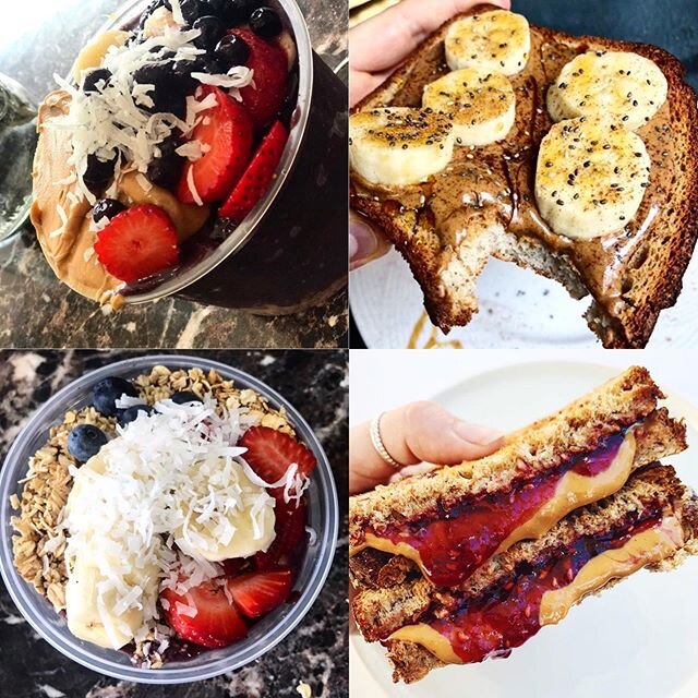 So many choices which one is your favorite? #peanutbutter or #almondbutter #acaiberrybowl