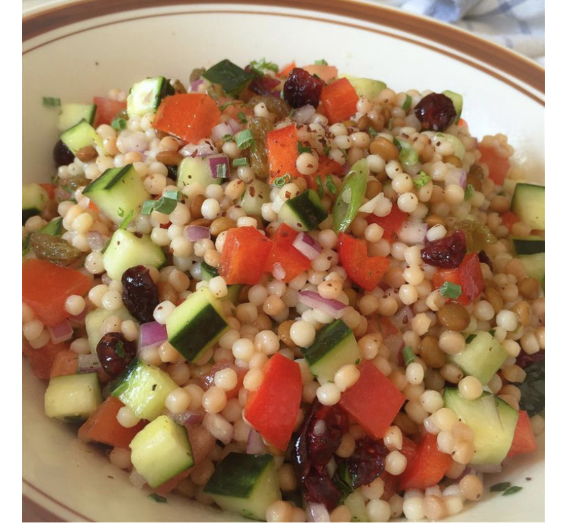 Pearl Couscous and Lentil Salad Recipe By chef, fellow ALKie, Juli Posner