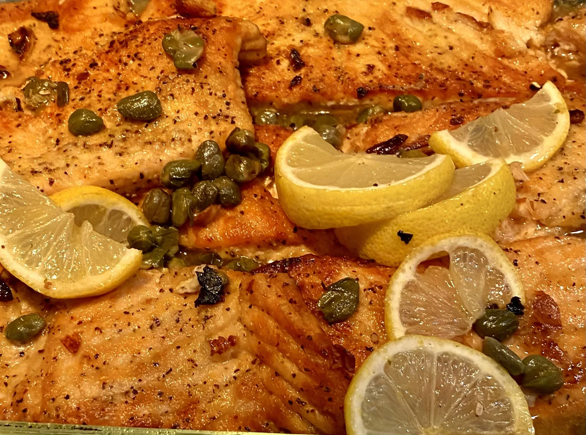 HEALTHY RECIPE: Salmon Piccata over Pasta