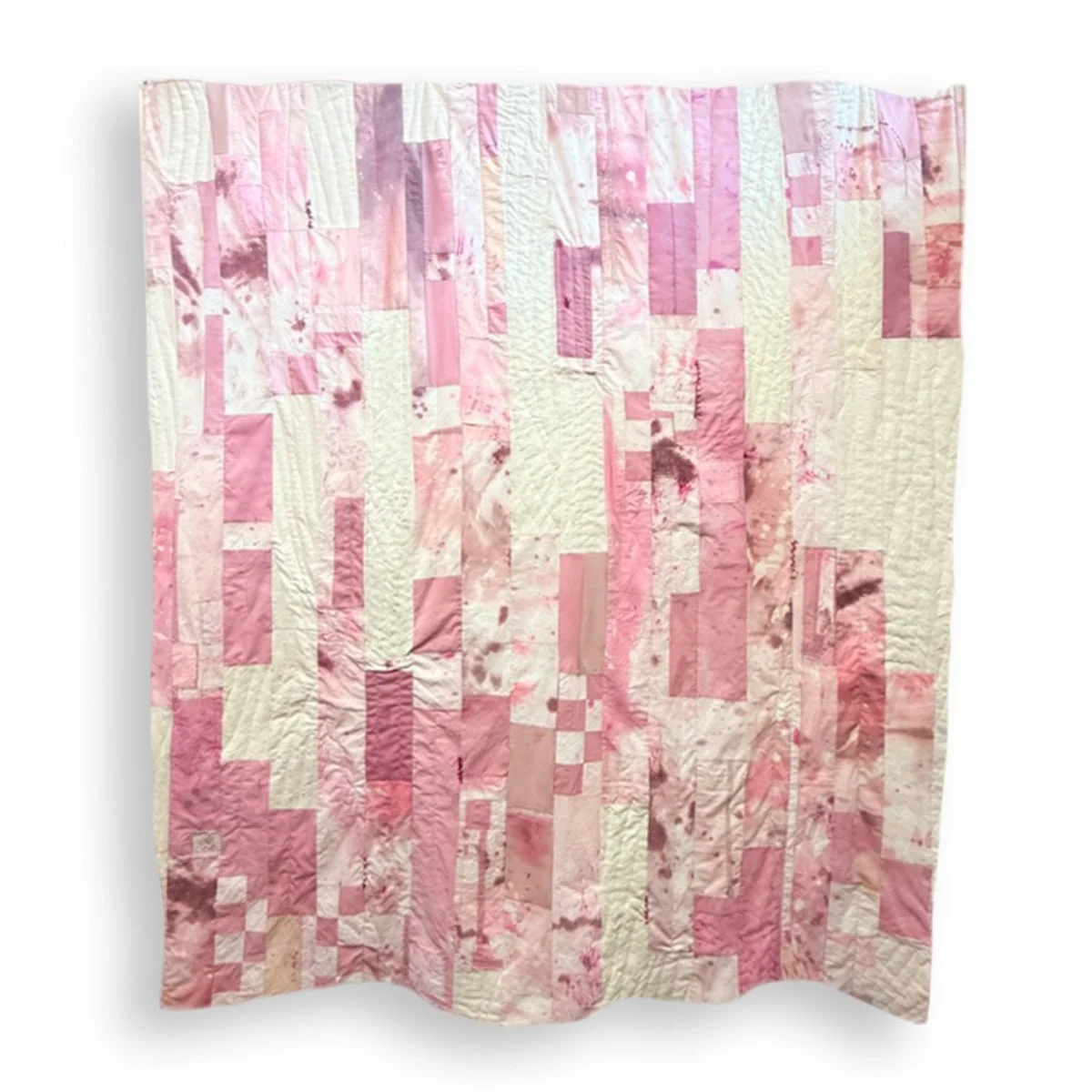 Monsters of Our Own Making
 
 
67" x 77" in., Hand-dyed and commercially dyed cotton, cotton batting, thread
 
 
Constructed from hand-dyed and commercially dyed cotton, this quilt developed through a process of dyeing, cutting, piecing, and rearrang