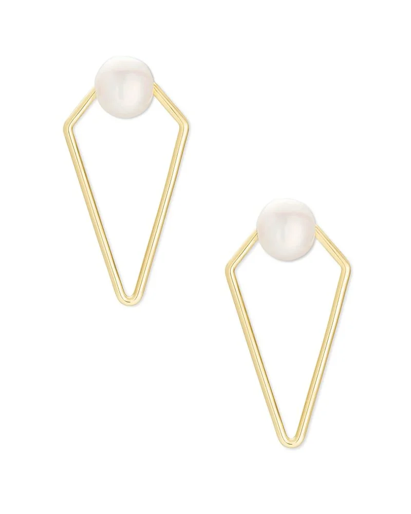 Demi Open Frame Earrings In Gold   $68.00