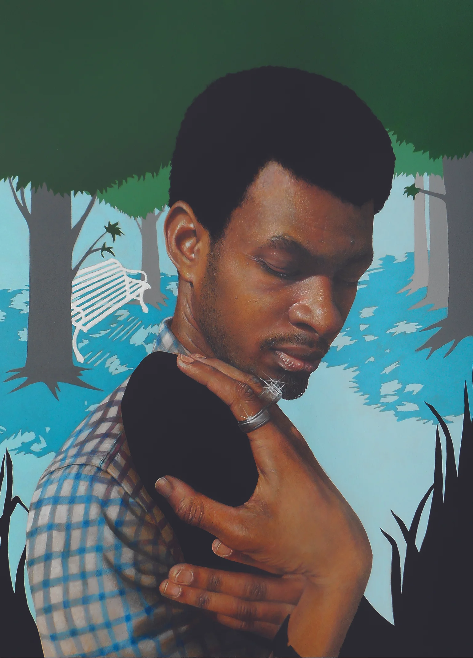 Pride , colored pencil and paint on panel, 2017 by Tanmaya Bingham