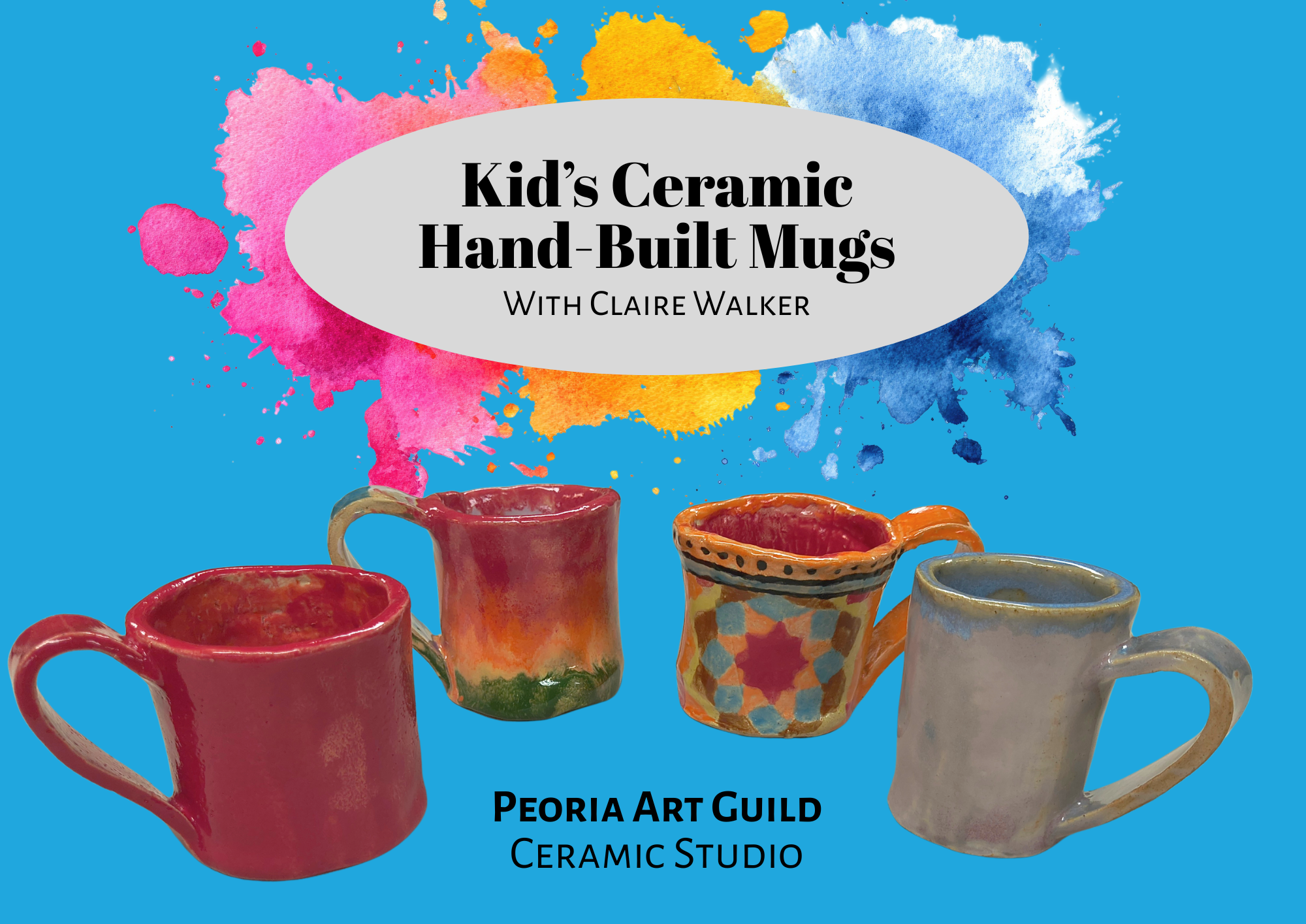 Youth Hand-Built Ceramic Mugs