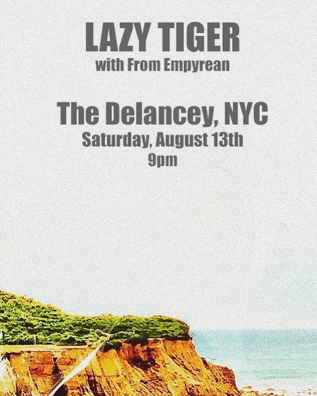 Playing in NYC at @thedelancey on Aug 13th🥁 &mdash; tix $10 at the door