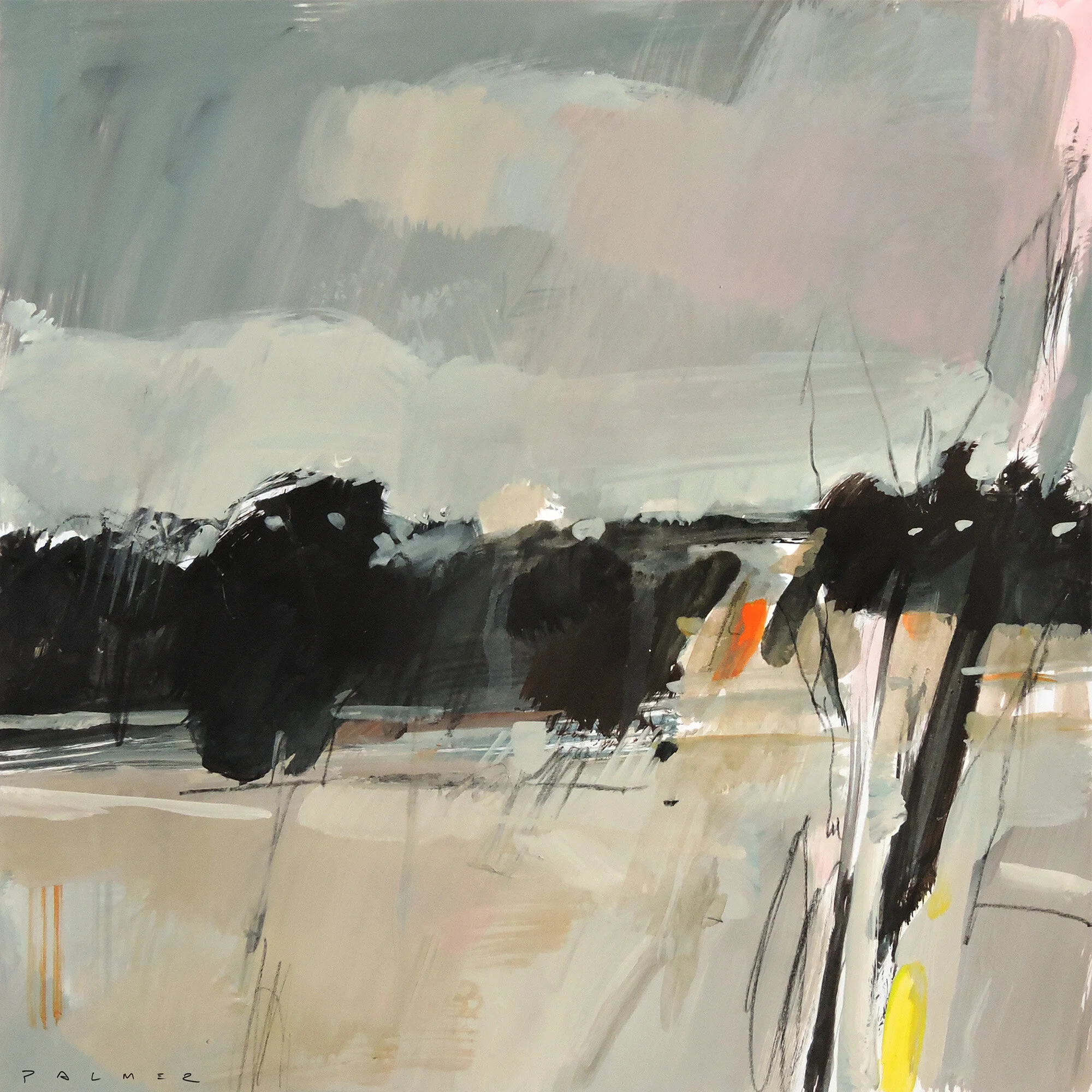 Grey Day - 2016, acrylic on board